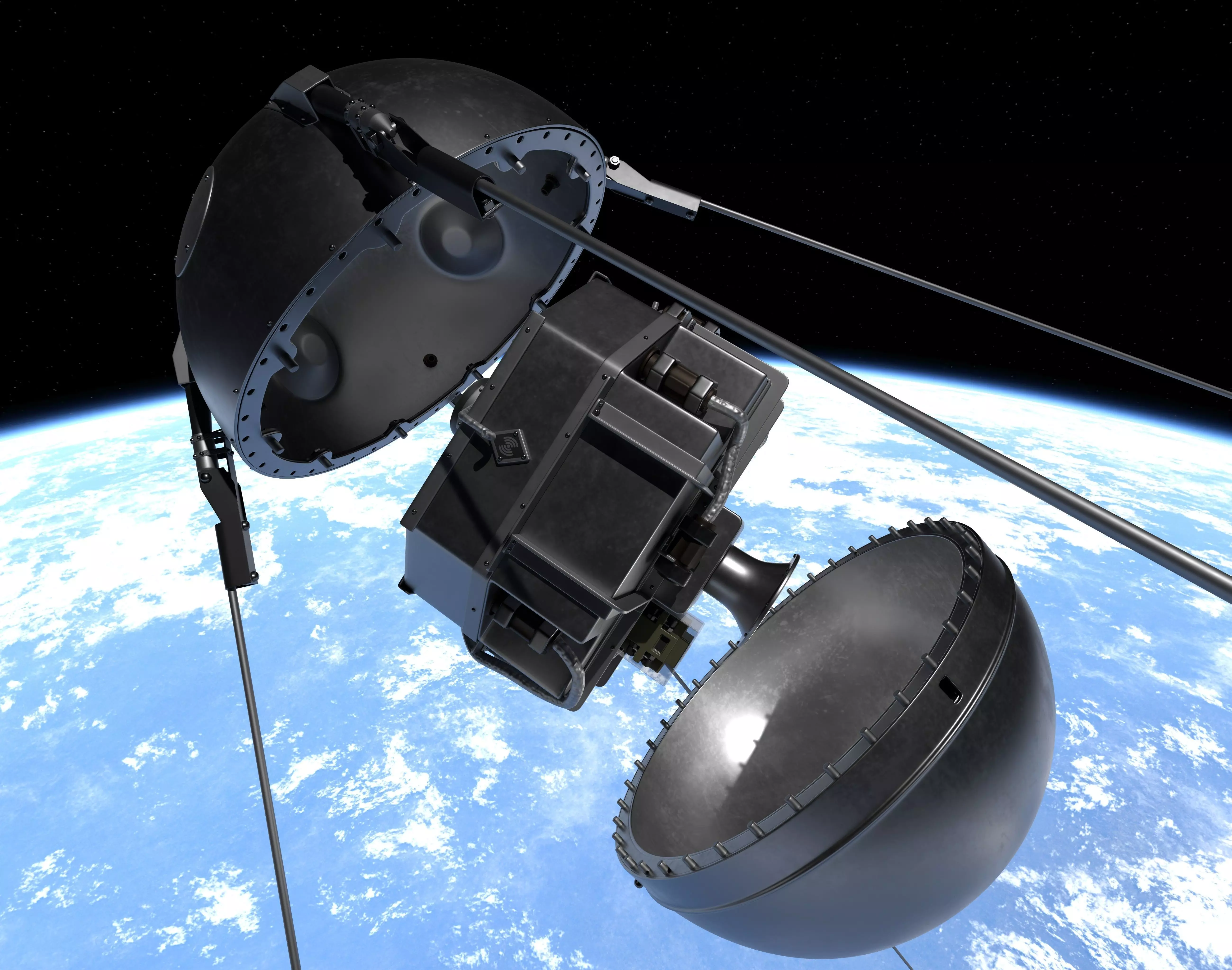 Sputnik 1 Satellite 3D model_0