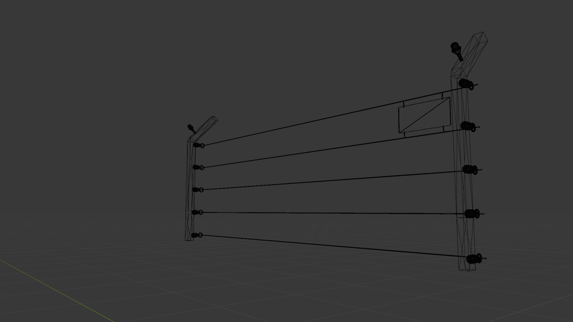 Jurassic Themed - Dilophosaurus Fence Low-poly 3D model_7