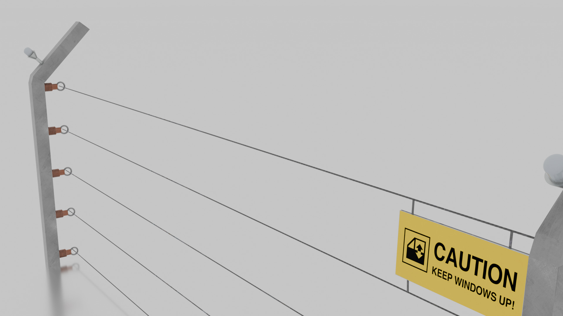 Jurassic Themed - Dilophosaurus Fence Low-poly 3D model_6