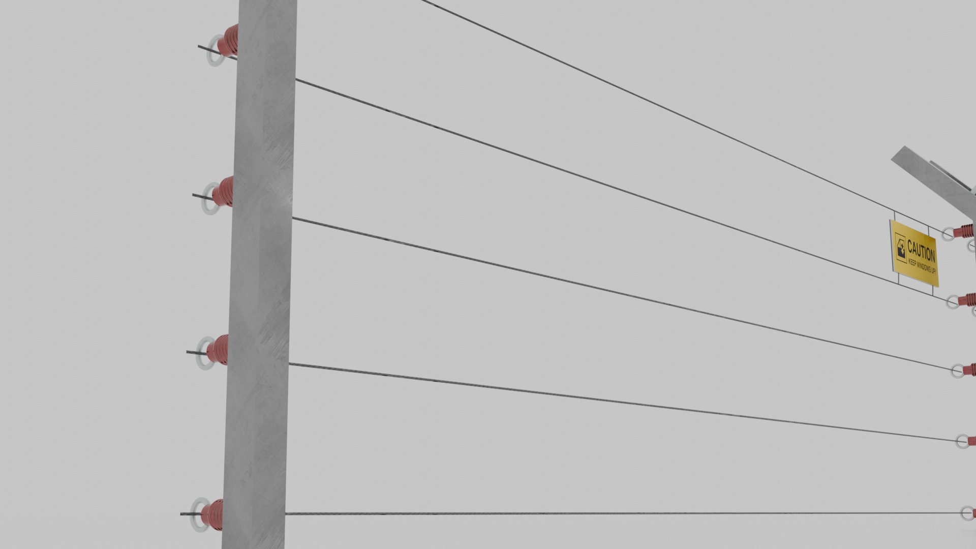 Jurassic Themed - Dilophosaurus Fence Low-poly 3D model_3