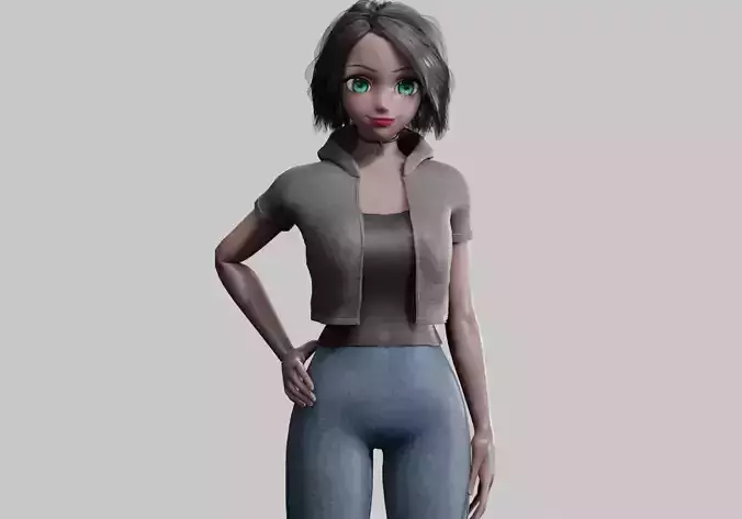 stylized cute Girl V36848 