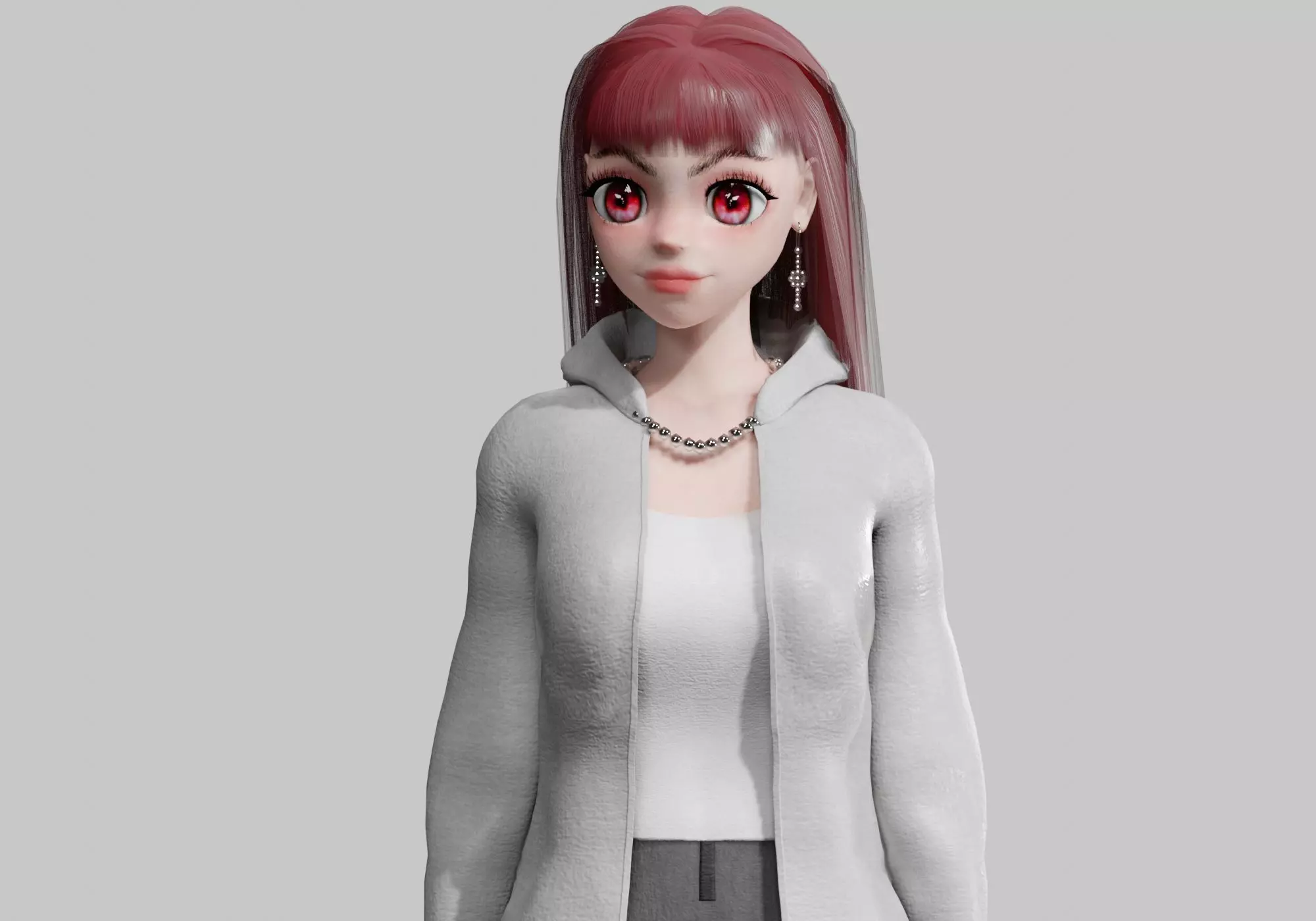 Standard cute Girl V35860 Low-poly 3D model
