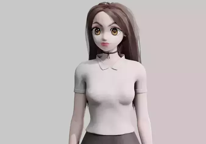 cute stylized Girl V32175 
