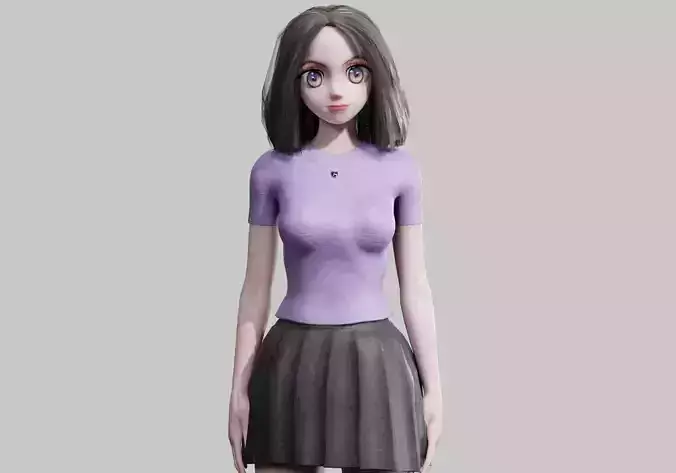 cute anime Girl V32154 