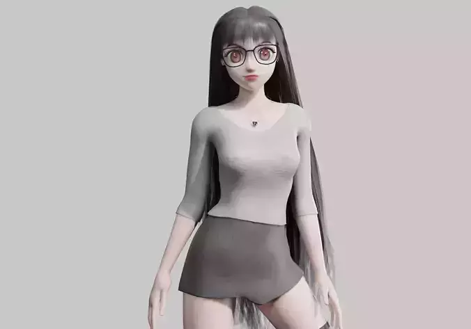 Cartoon anime Girl V33064 