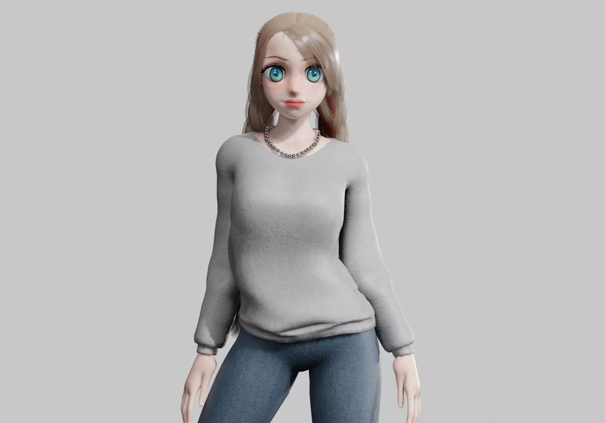 Beautiful cute Girl V28289 Low-poly 3D model