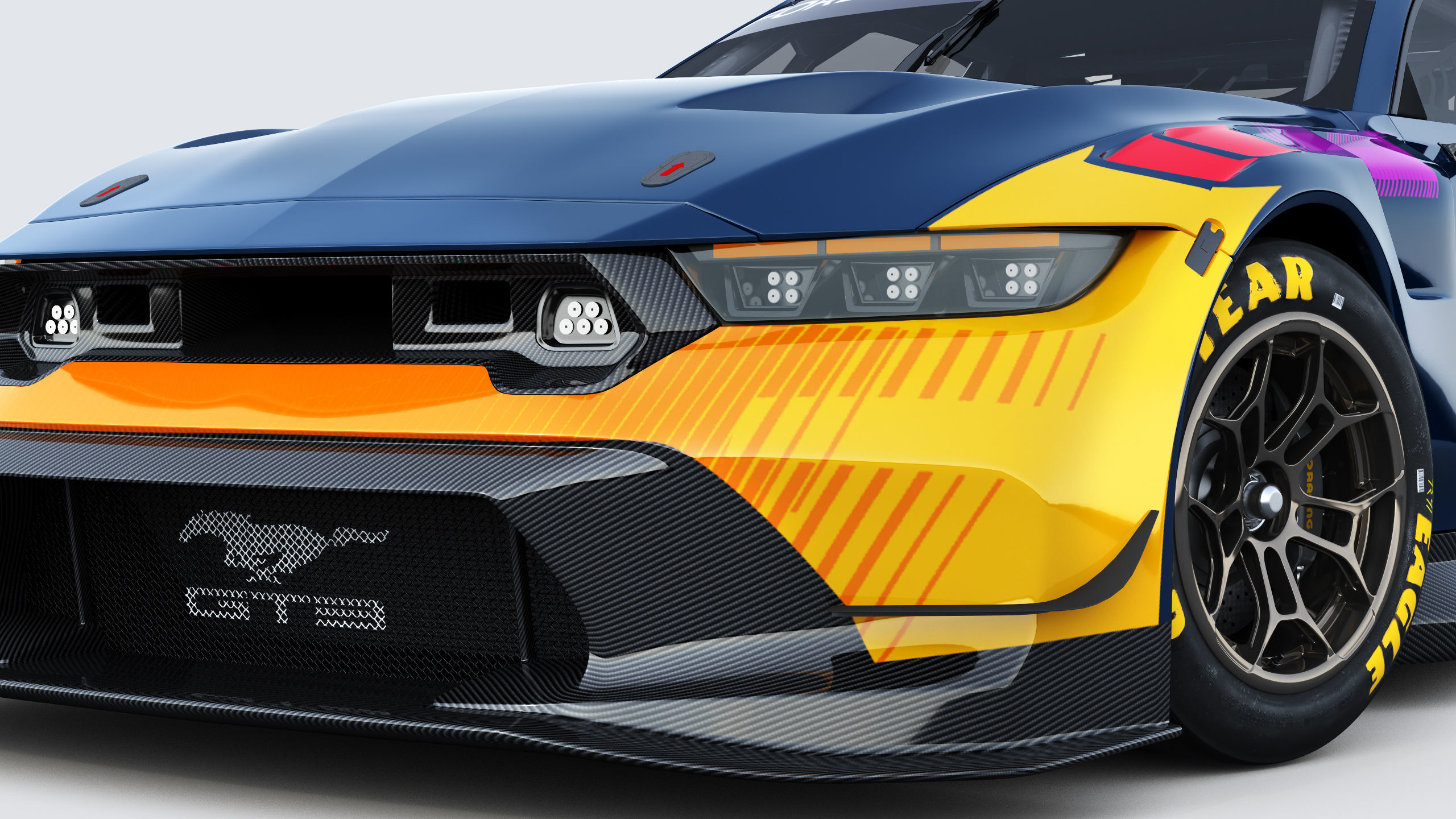 Mustang GT3 2024 Template v2 3D model_2