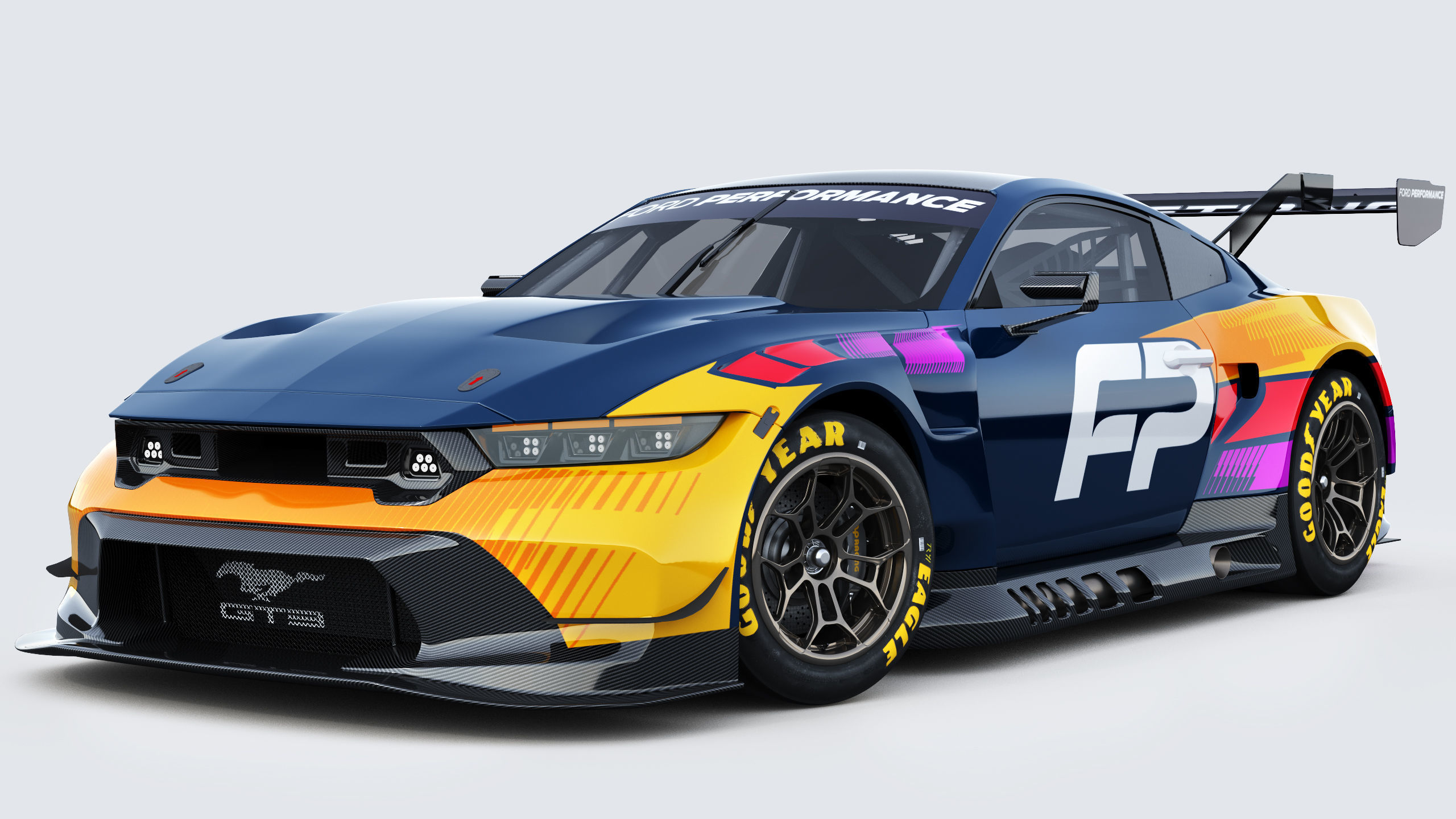 Mustang GT3 2024 Template v2 3D model_1