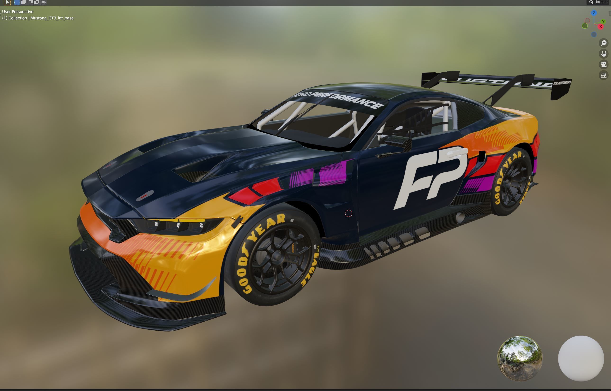 Mustang GT3 2024 Template v2 3D model_14