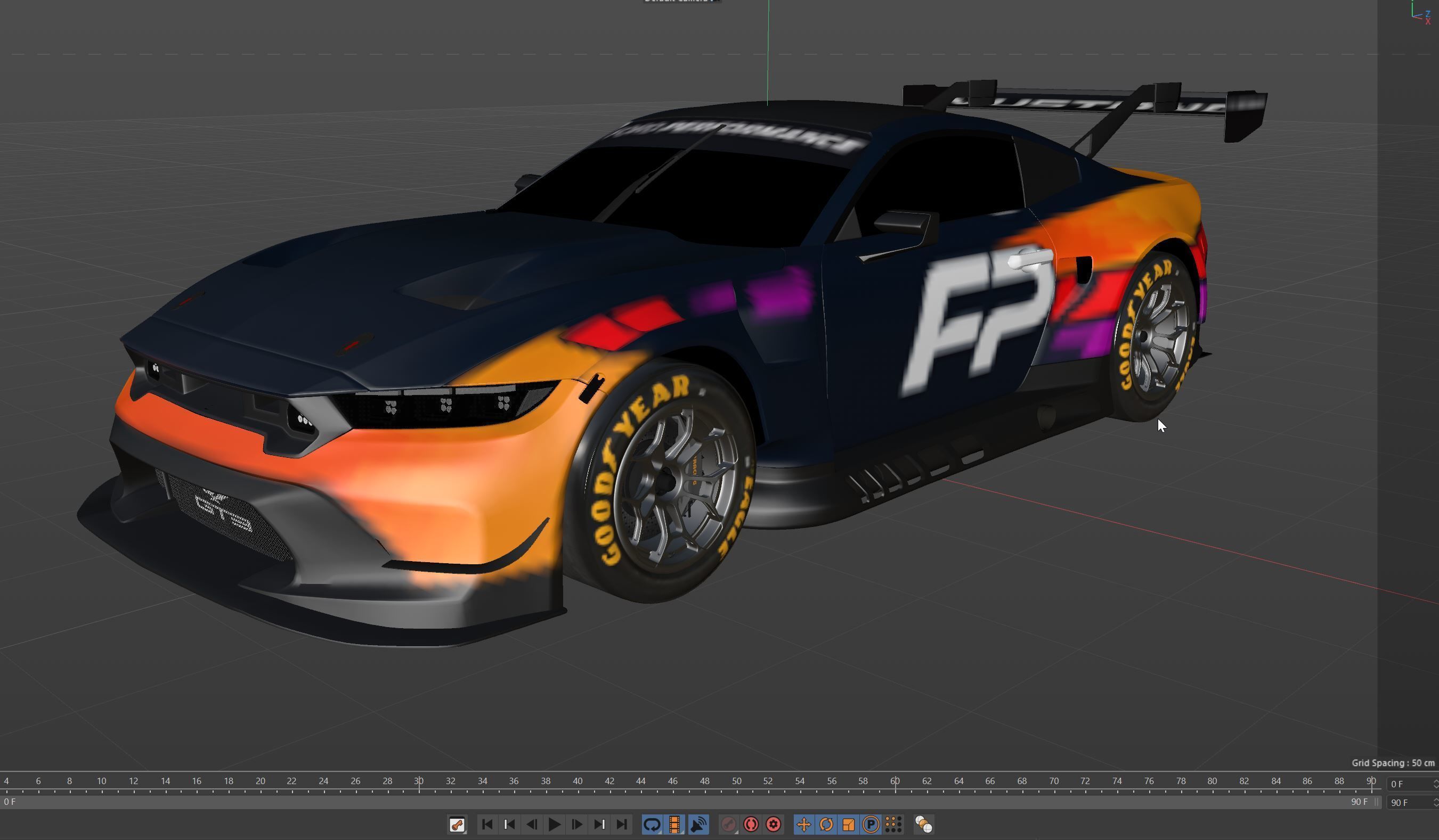 Mustang GT3 2024 Template v2 3D model_16