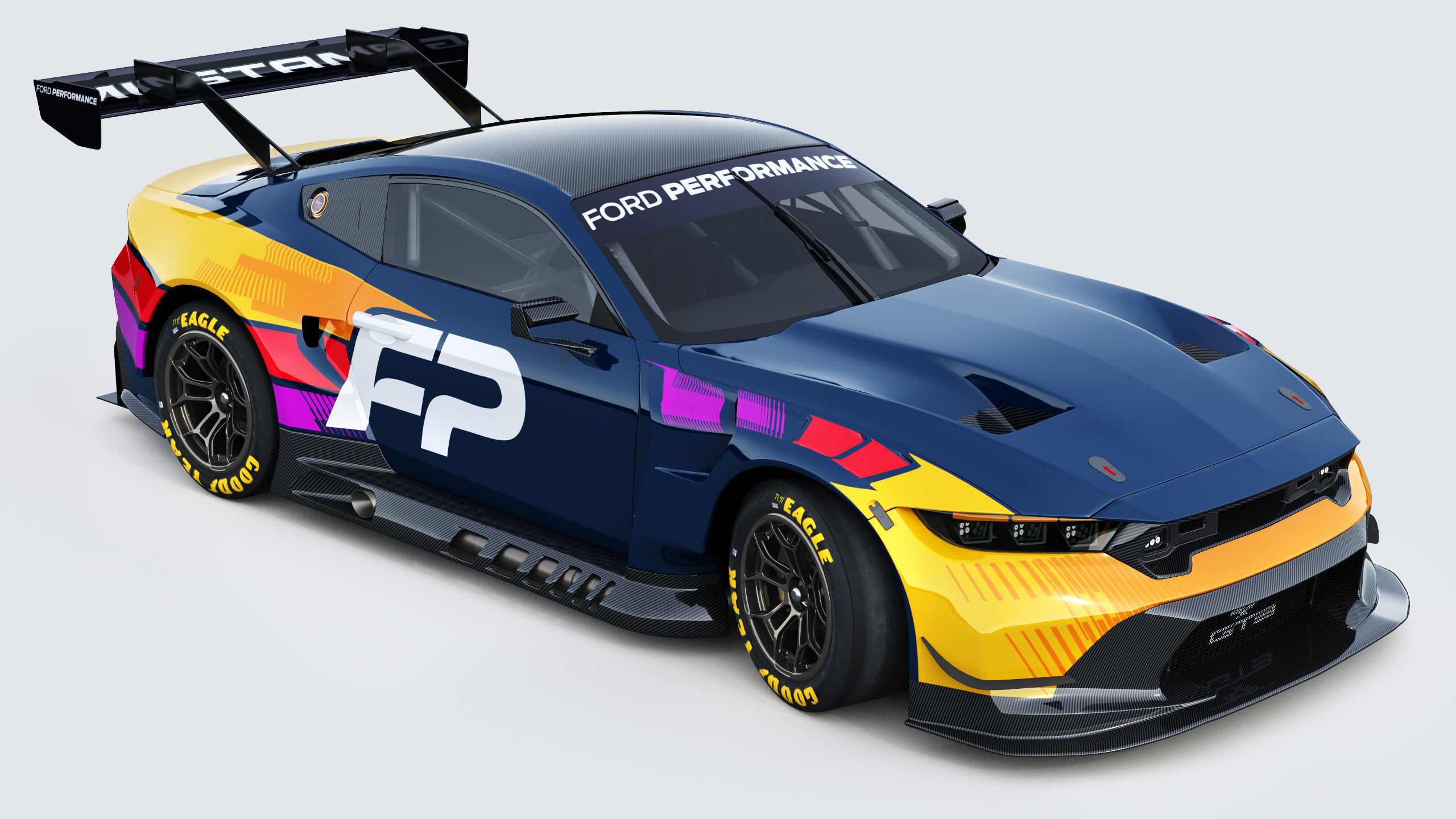 Mustang GT3 2024 Template v2 3D model_8