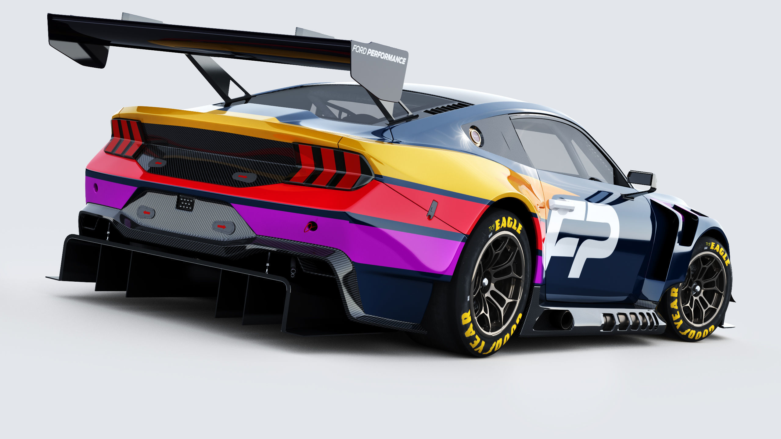 Mustang GT3 2024 Template v2 3D model_5