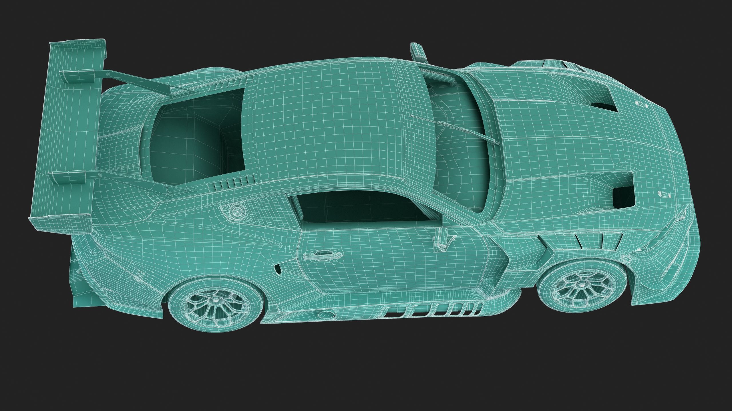 Mustang GT3 2024 Template v2 3D model_23