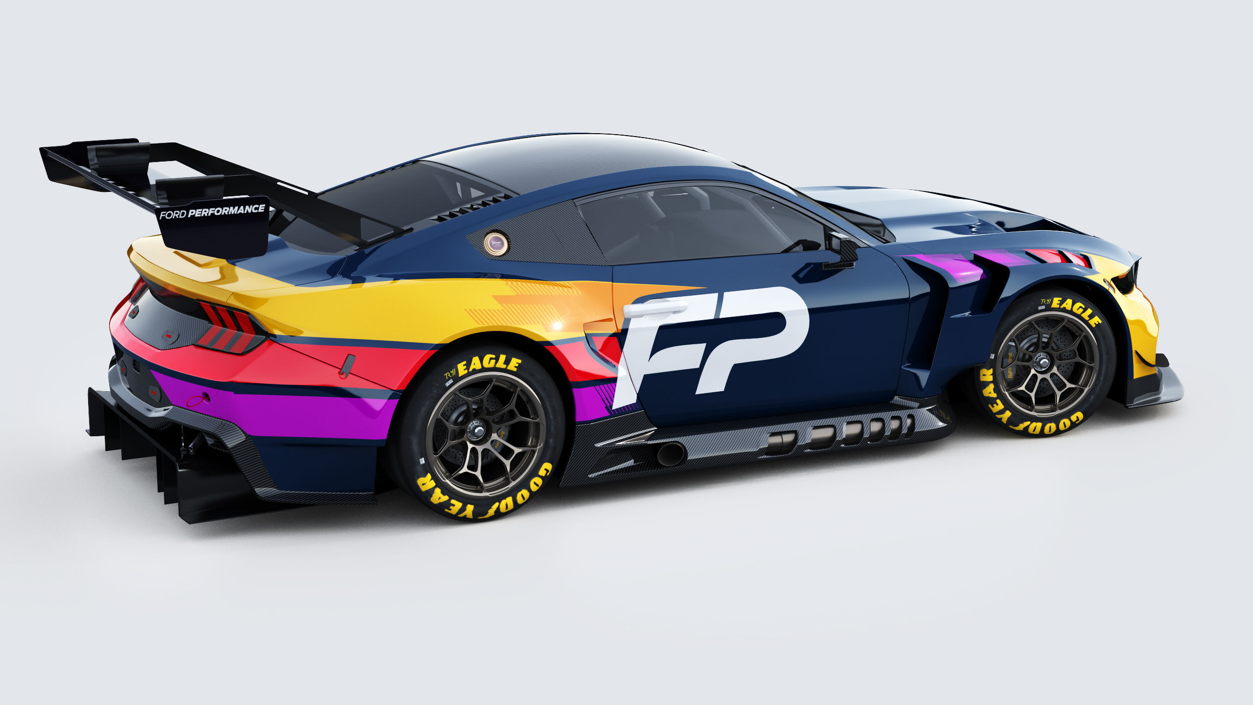 Mustang GT3 2024 Template v2 3D model_7