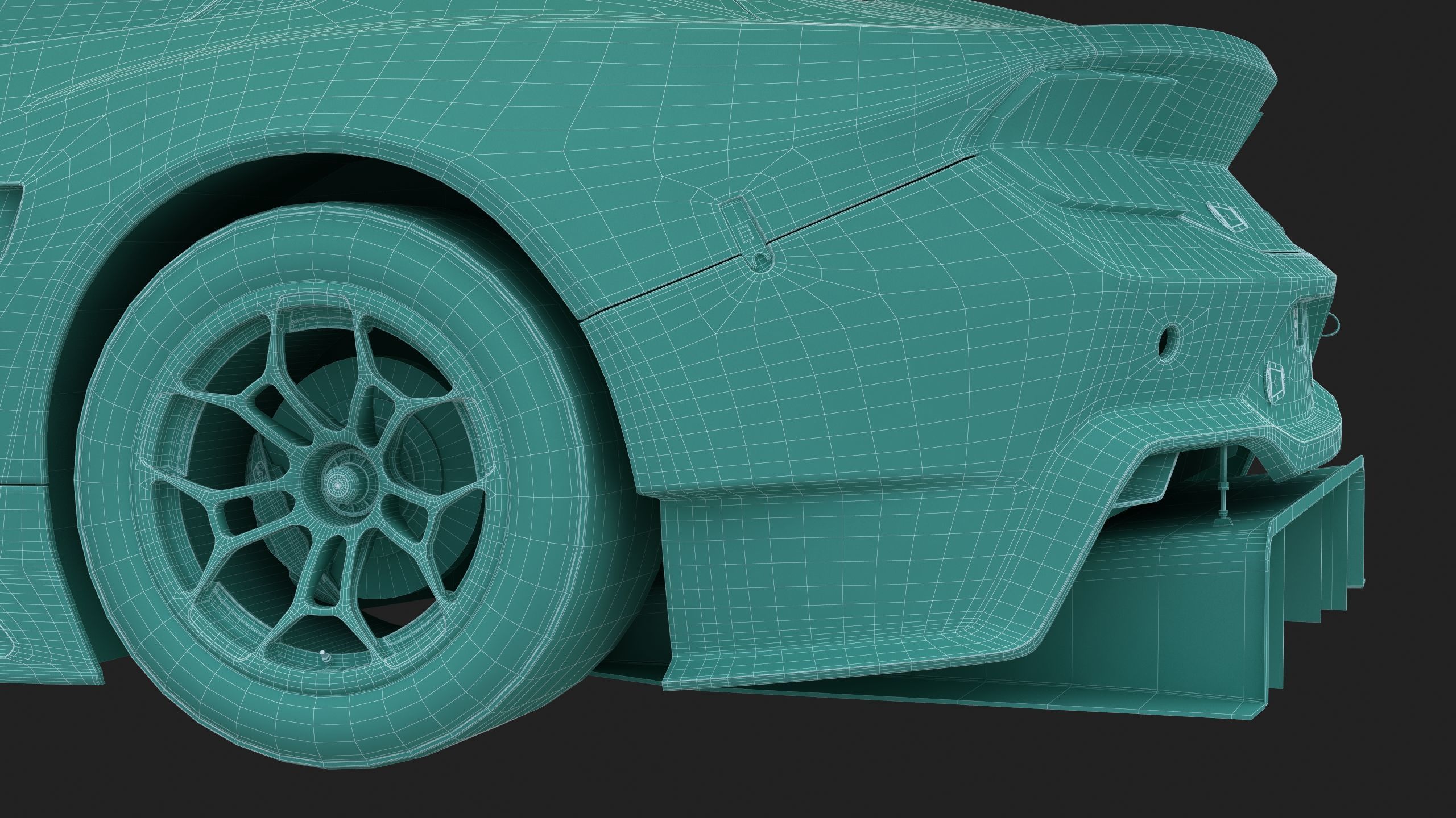 Mustang GT3 2024 Template v2 3D model_25