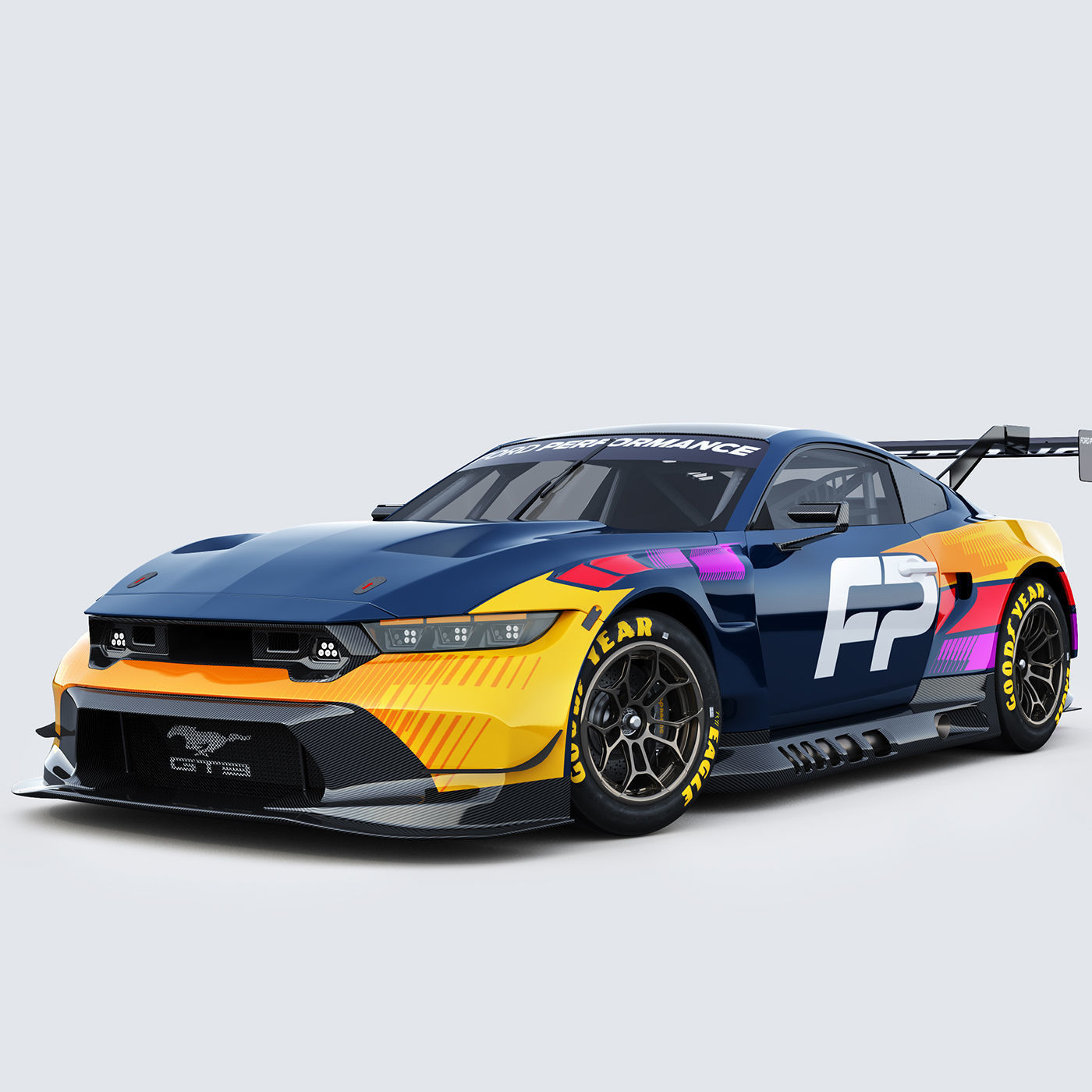 Mustang GT3 2024 Template v2 3D model_0