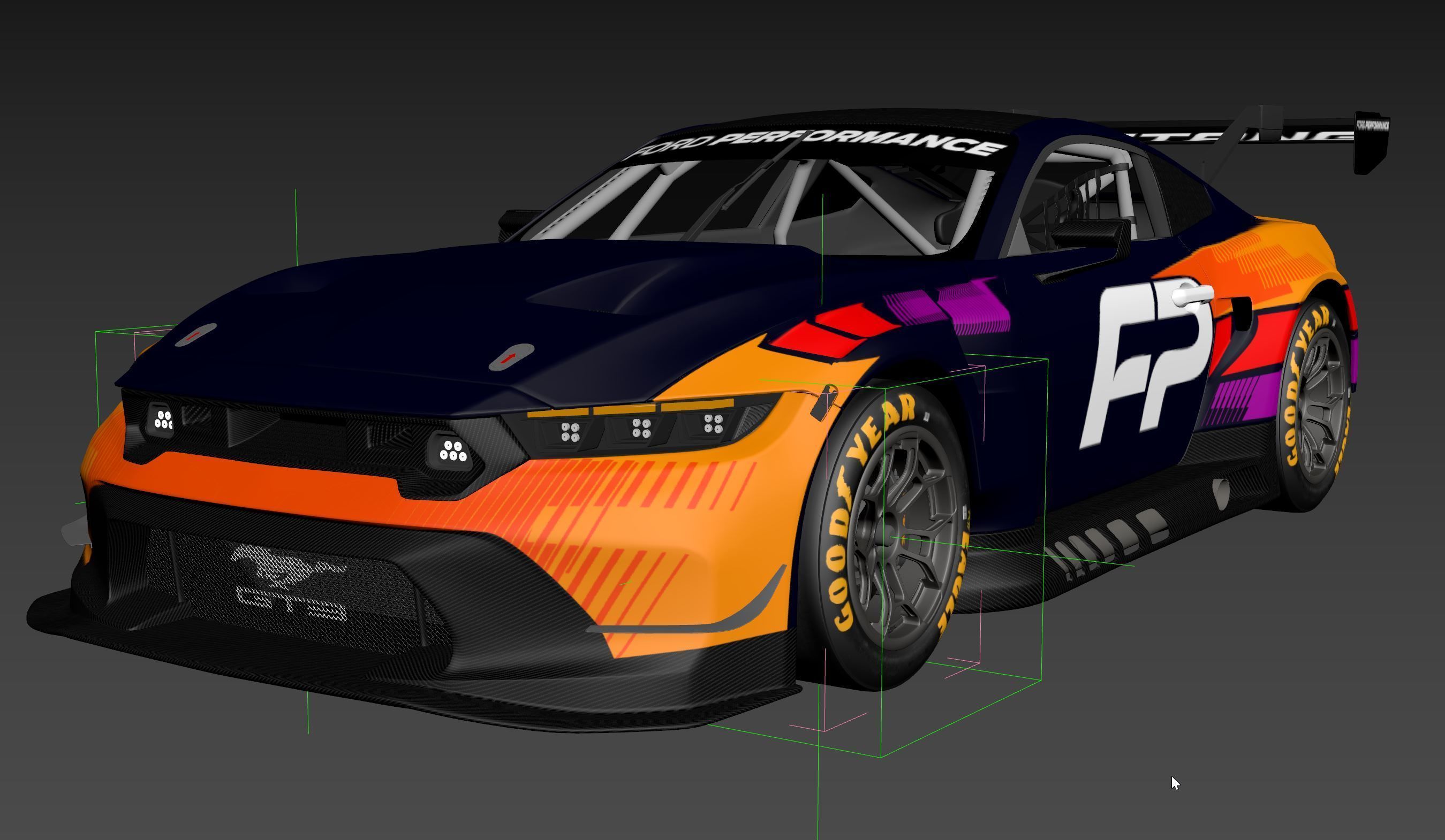 Mustang GT3 2024 Template v2 3D model_13