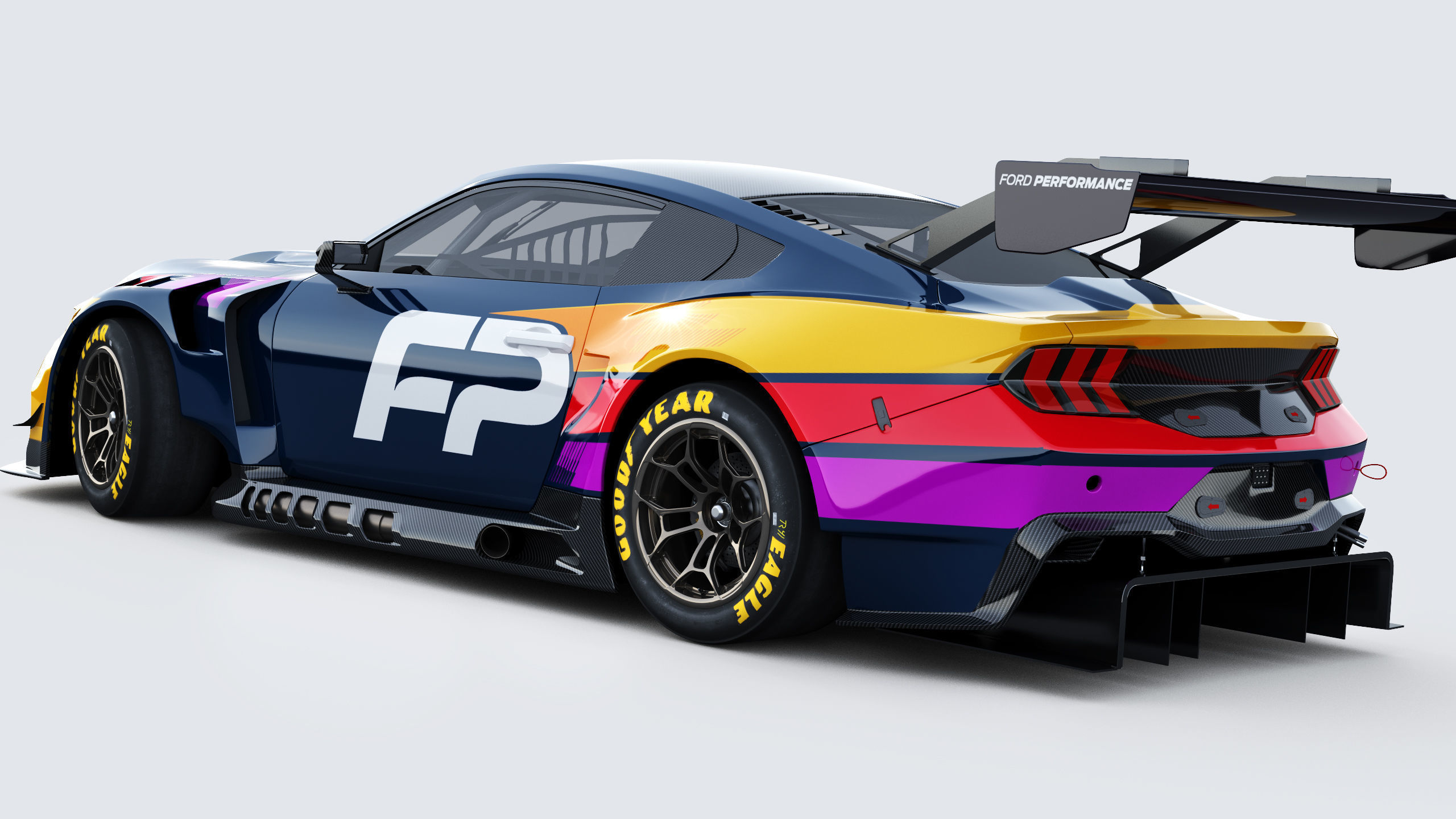 Mustang GT3 2024 Template v2 3D model_4