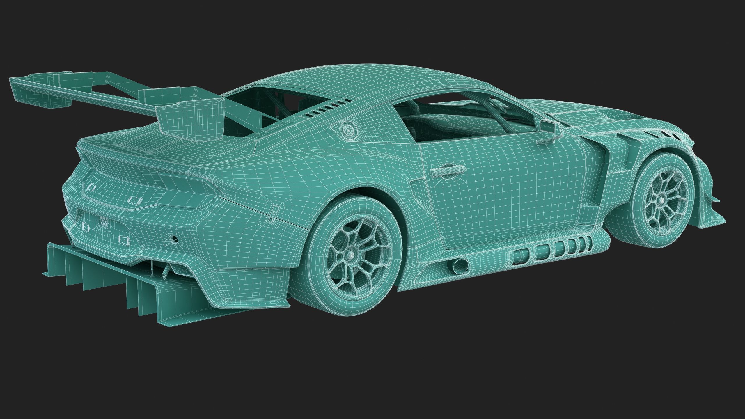 Mustang GT3 2024 Template v2 3D model_24