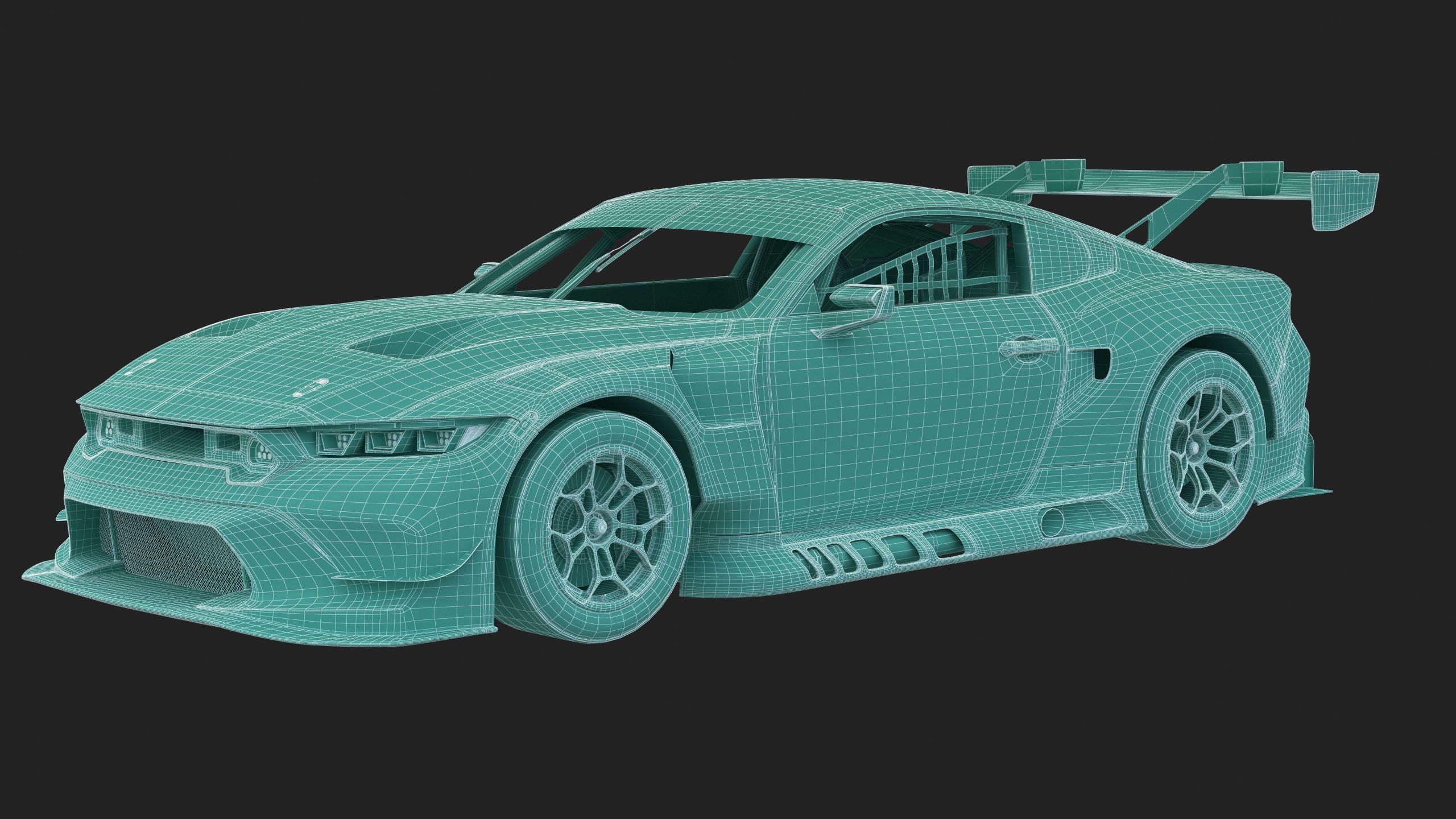 Mustang GT3 2024 Template v2 3D model_18