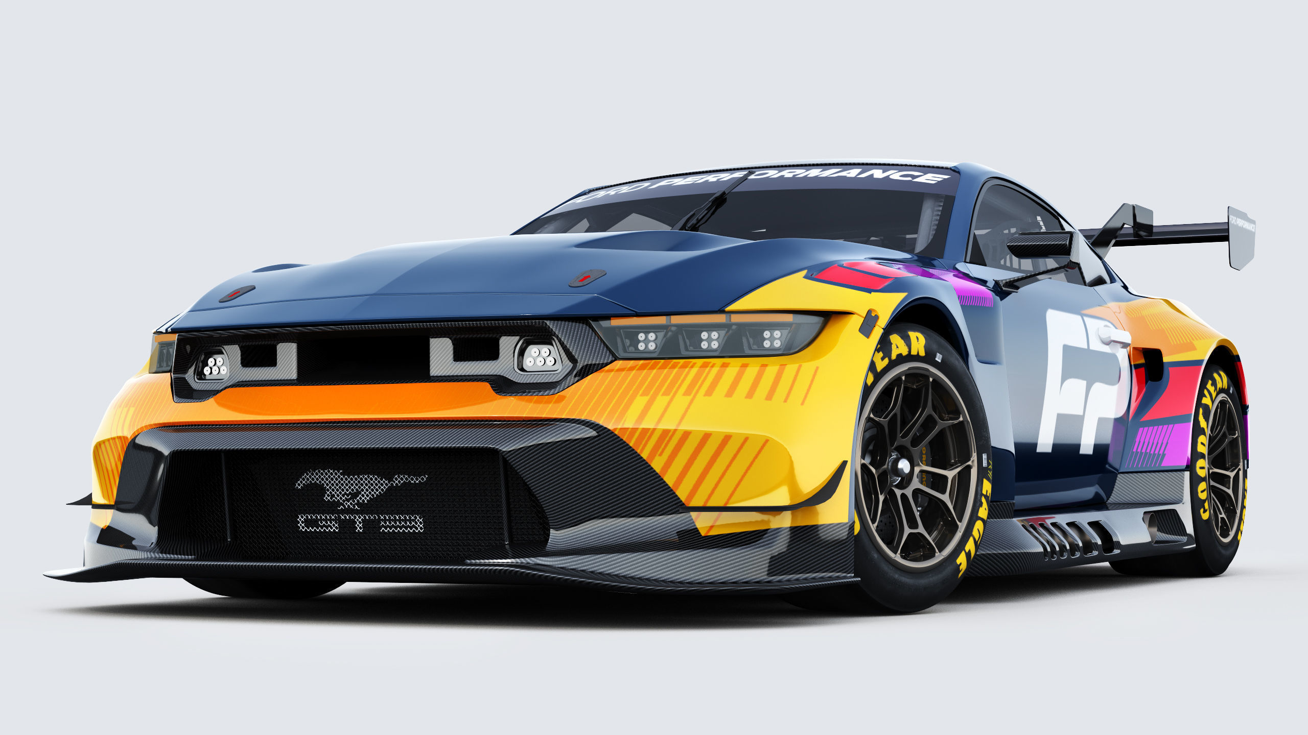 Mustang GT3 2024 Template v2 3D model_11