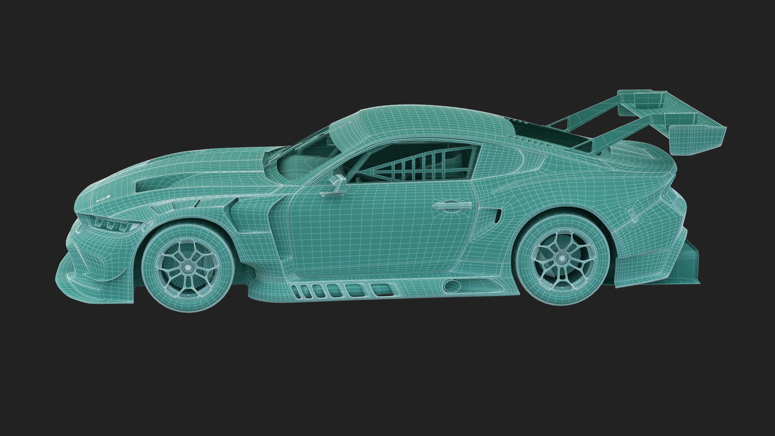 Mustang GT3 2024 Template v2 3D model_20