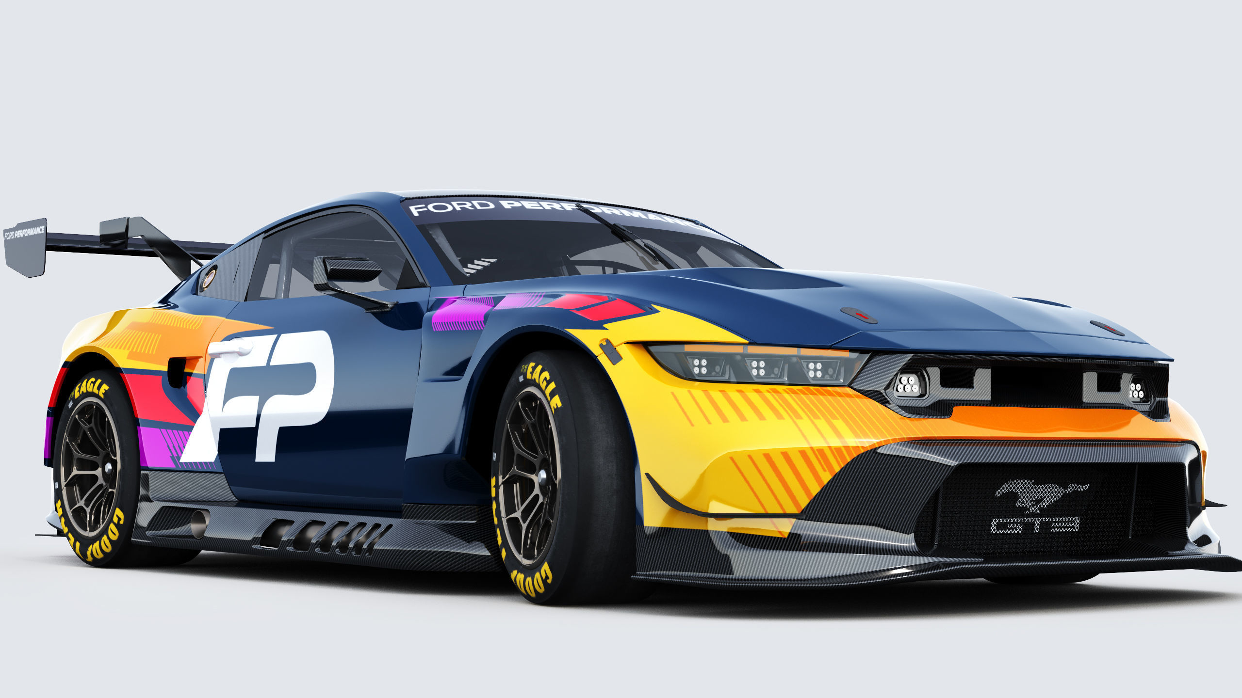 Mustang GT3 2024 Template v2 3D model_9