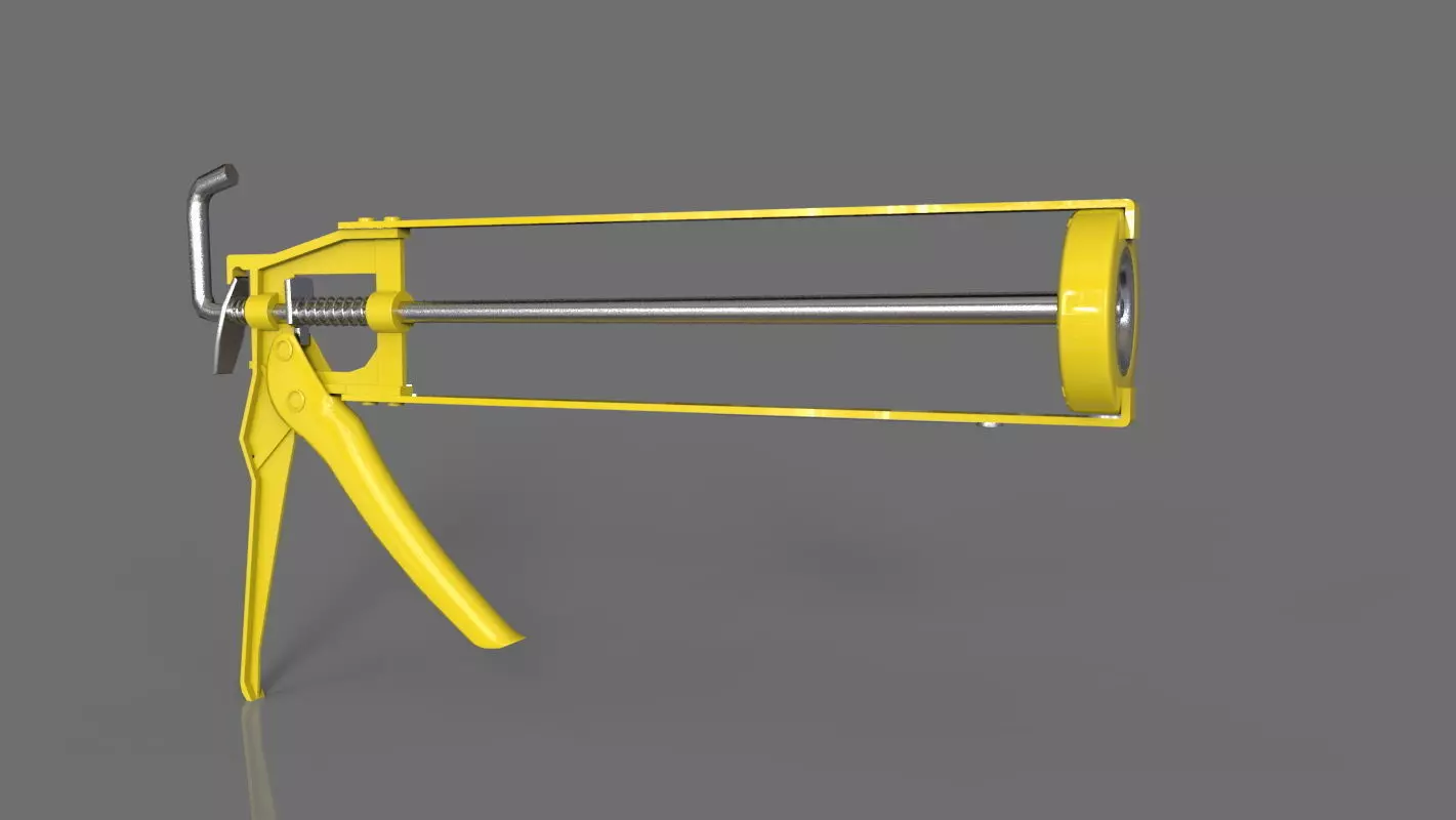 Manual adhesive extrusion gun 3D model_0