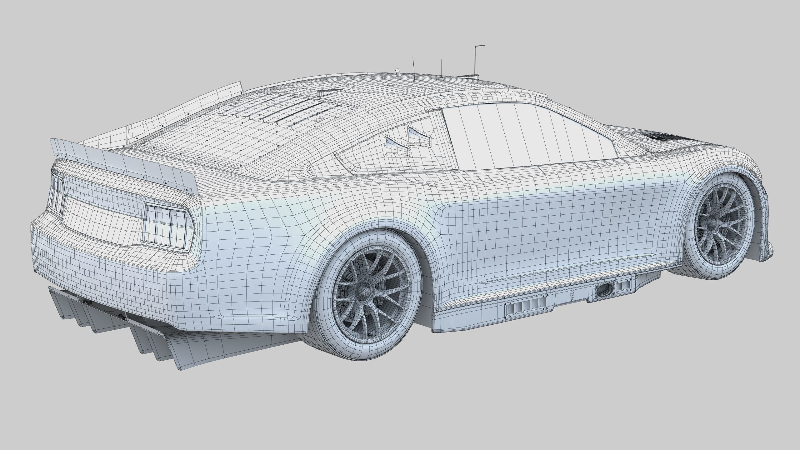Nascar Mustang 2024 livey Template 3D model_17