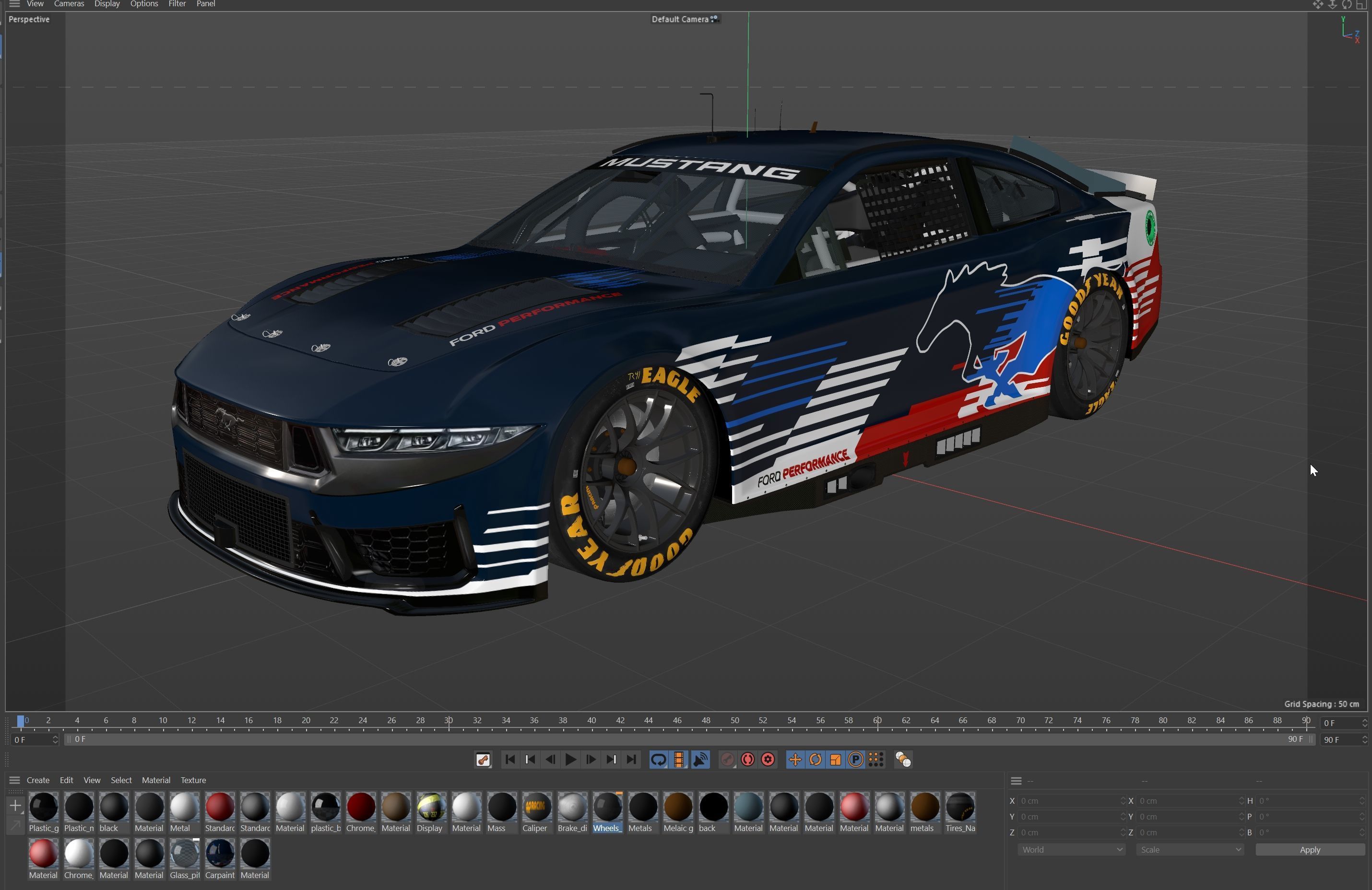 Nascar Mustang 2024 livey Template 3D model_21