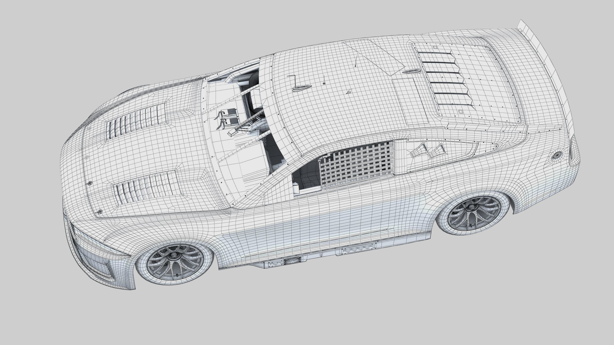 Nascar Mustang 2024 livey Template 3D model_14