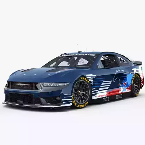 Nascar Mustang 2024 livey Template 3D model