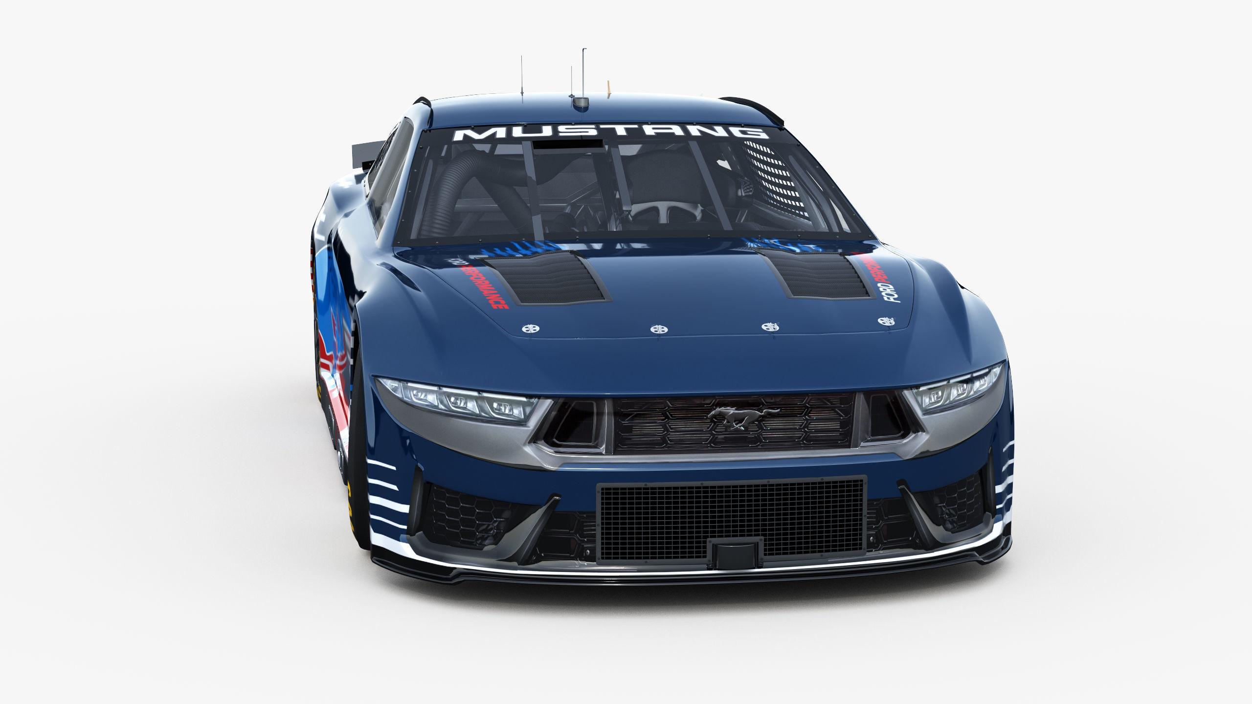 Nascar Mustang 2024 livey Template 3D model_10