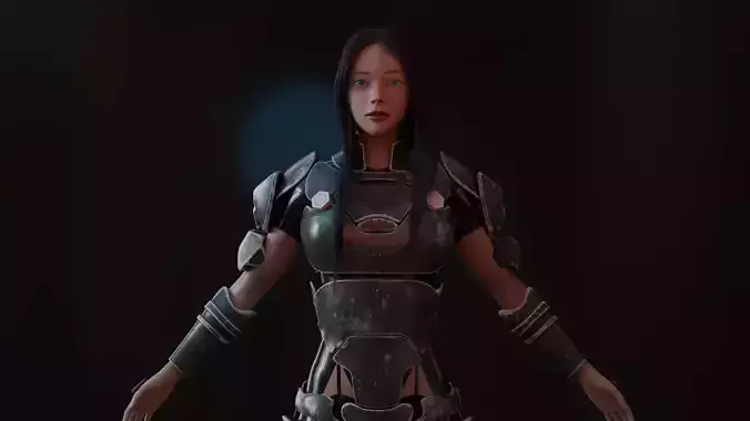 sci fi female characters 3d model 3D model