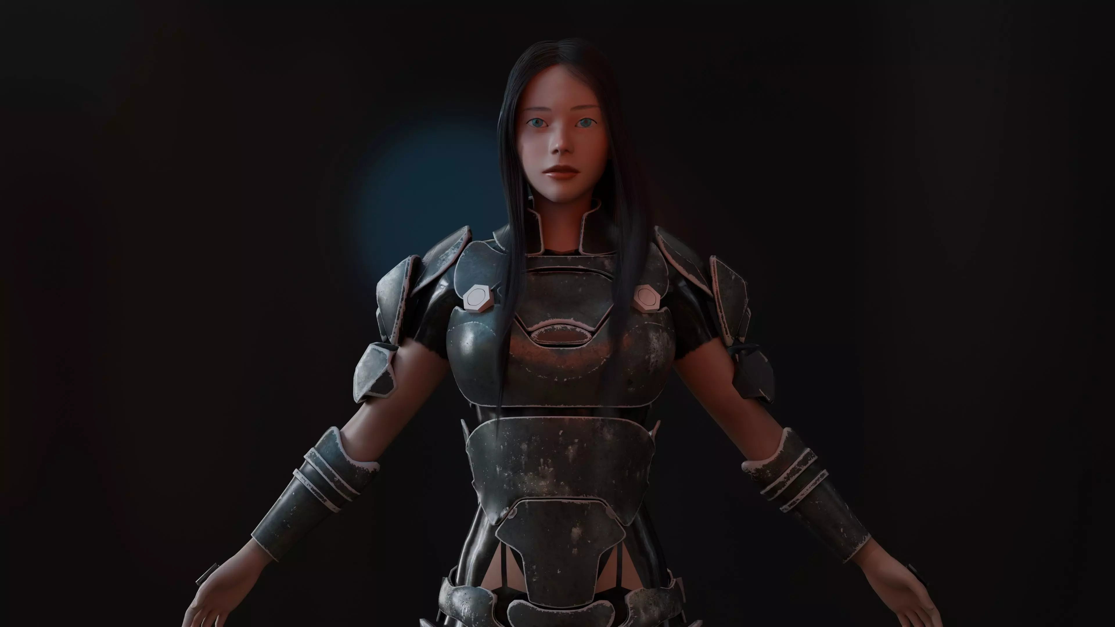sci fi female characters 3d model 3D model_0