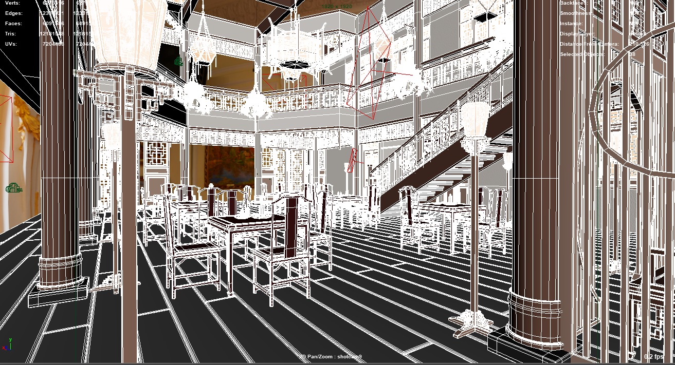 Chinese Style Inn 3D model_33