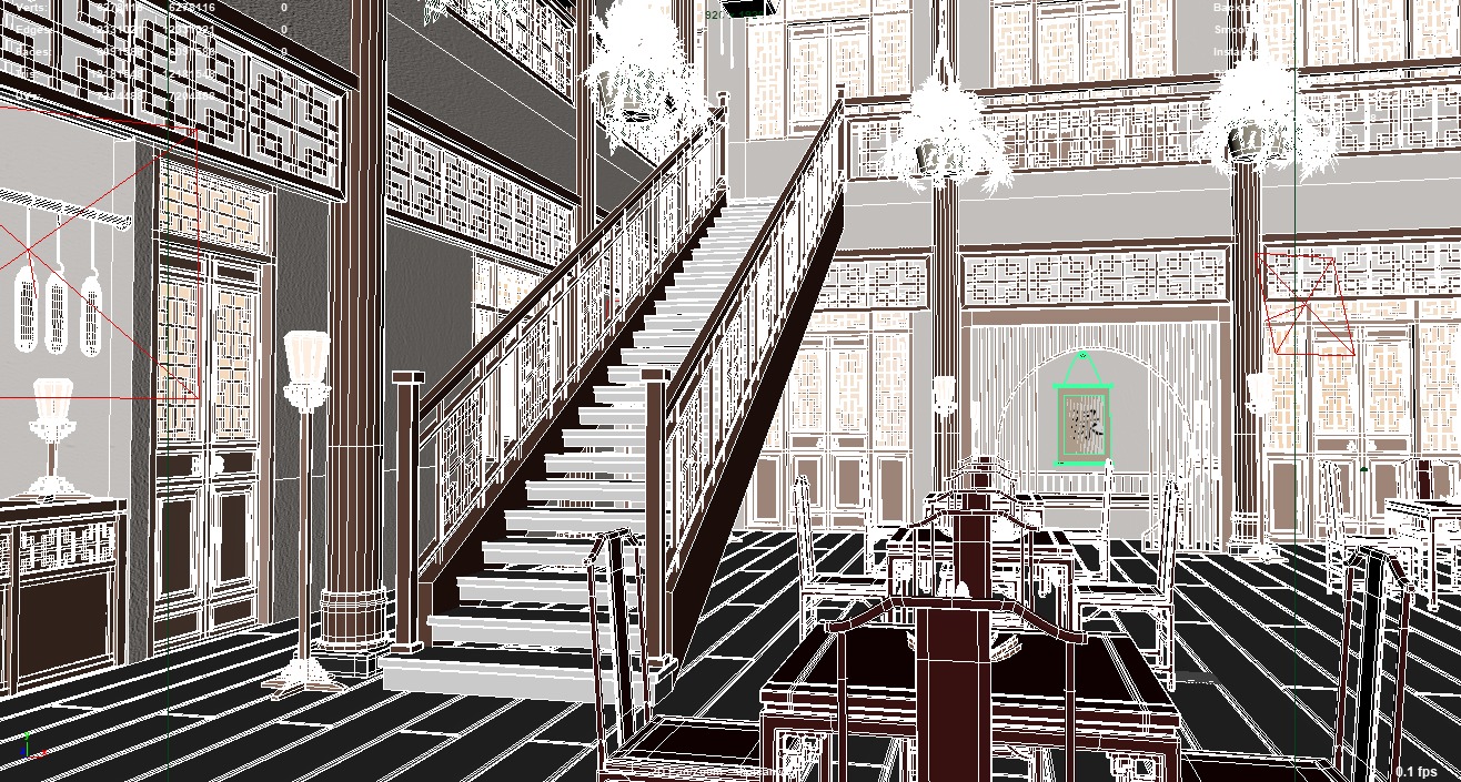 Chinese Style Inn 3D model_31