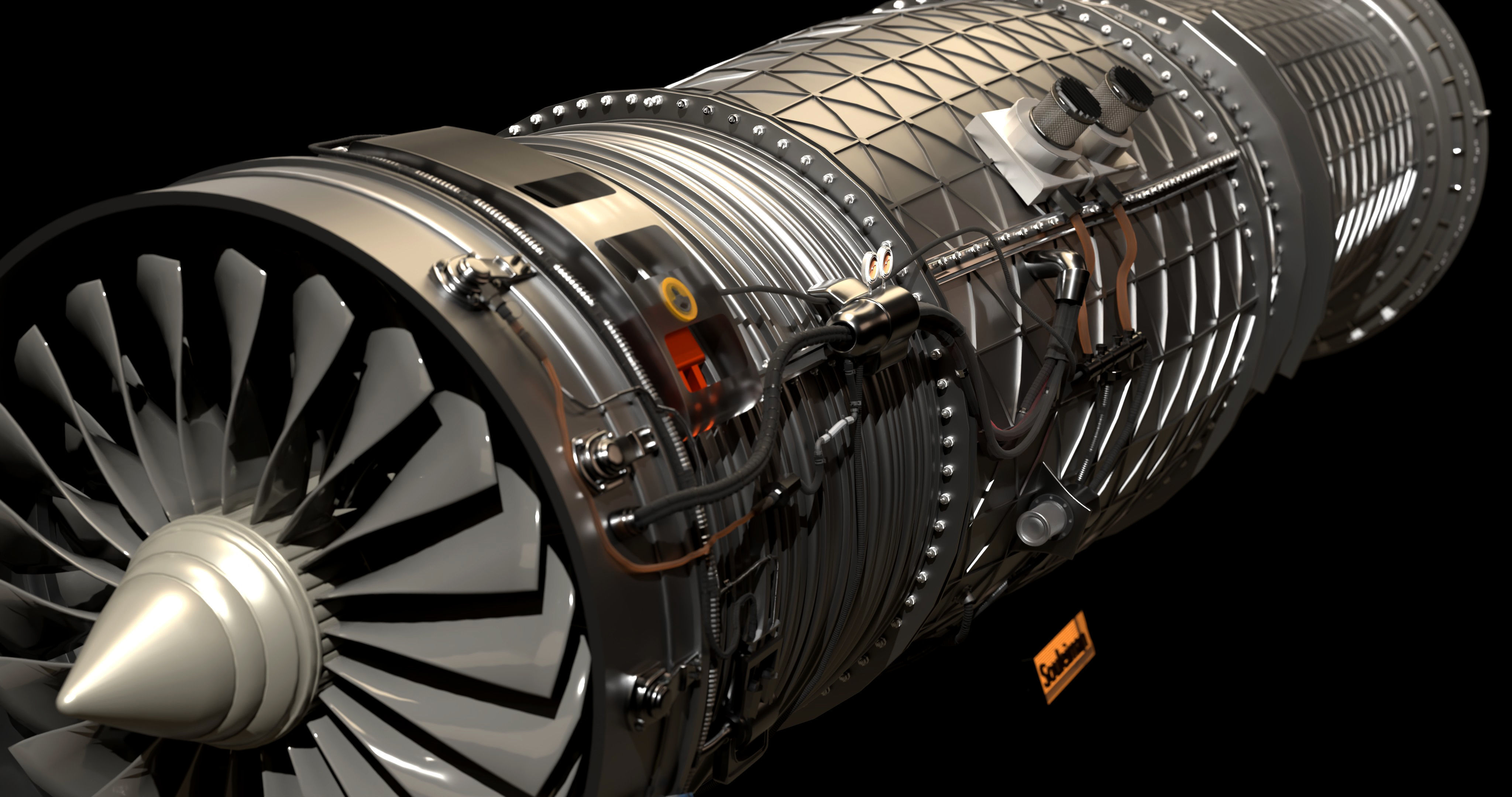 Jet Engine Concept - Turbine 3D model 3D model_3