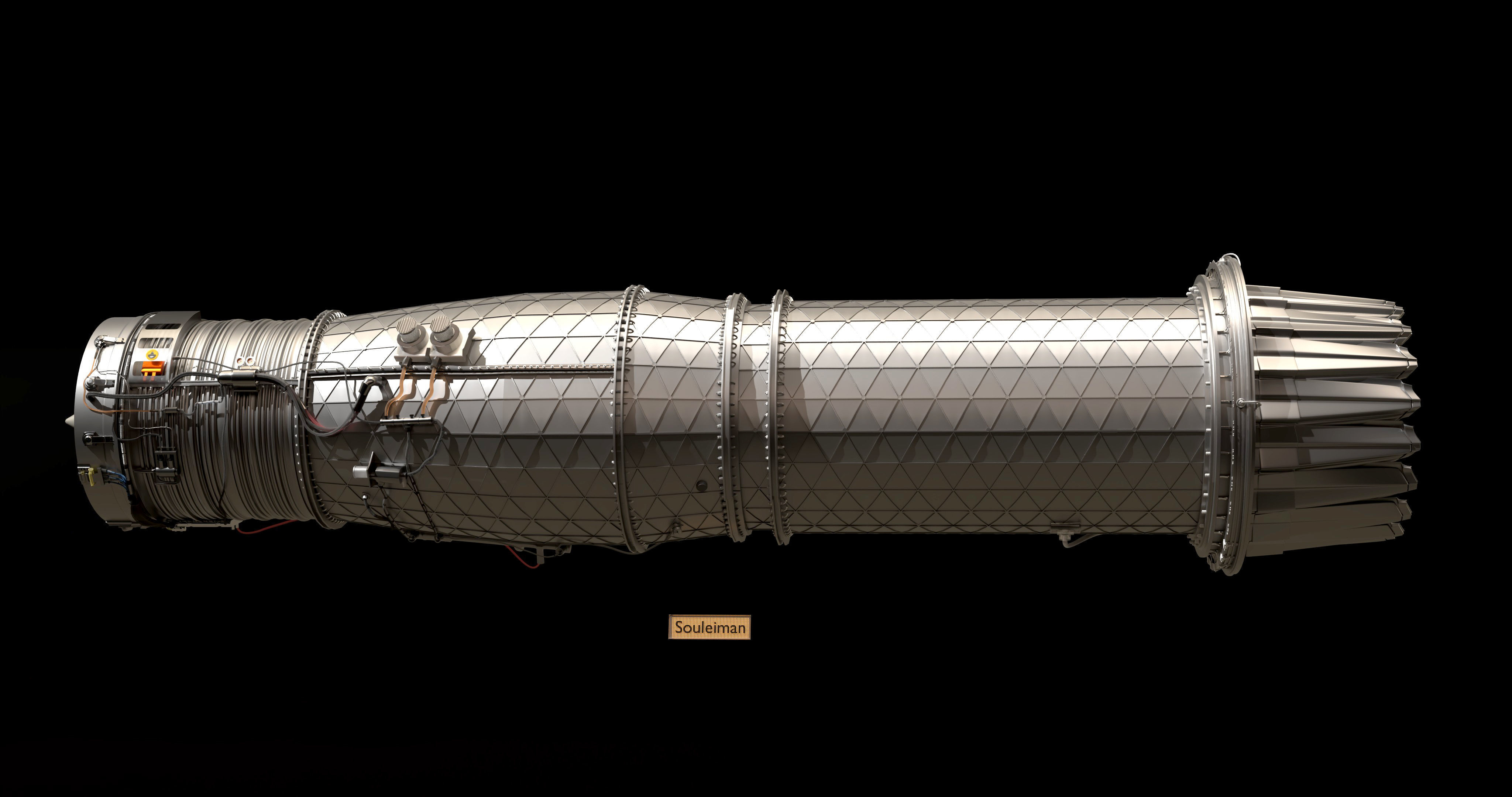 Jet Engine Concept - Turbine 3D model 3D model_1