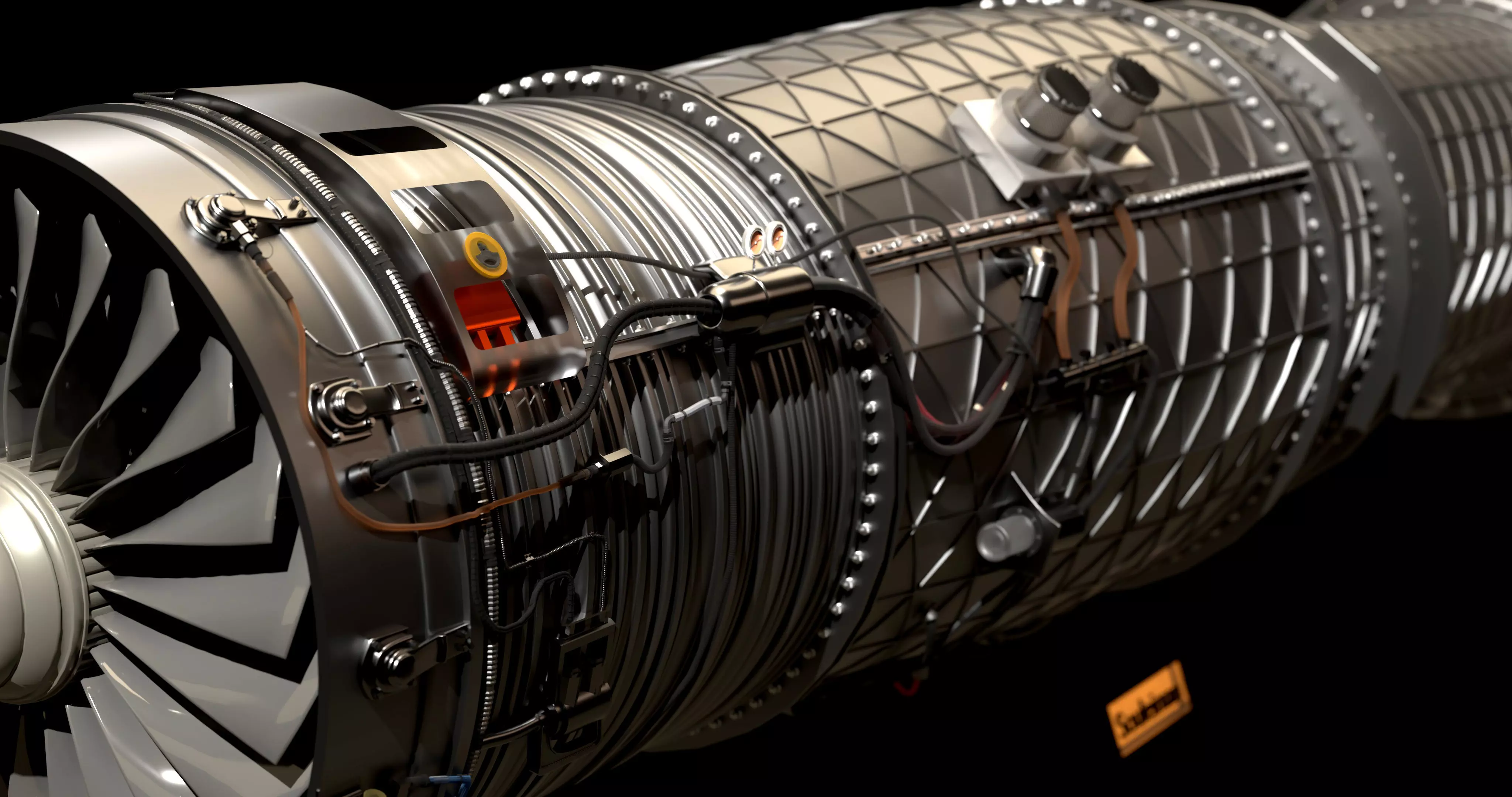 Jet Engine Concept - Turbine 3D model 3D model_0