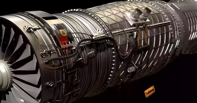 Jet Engine Concept - Turbine 3D model 3D model