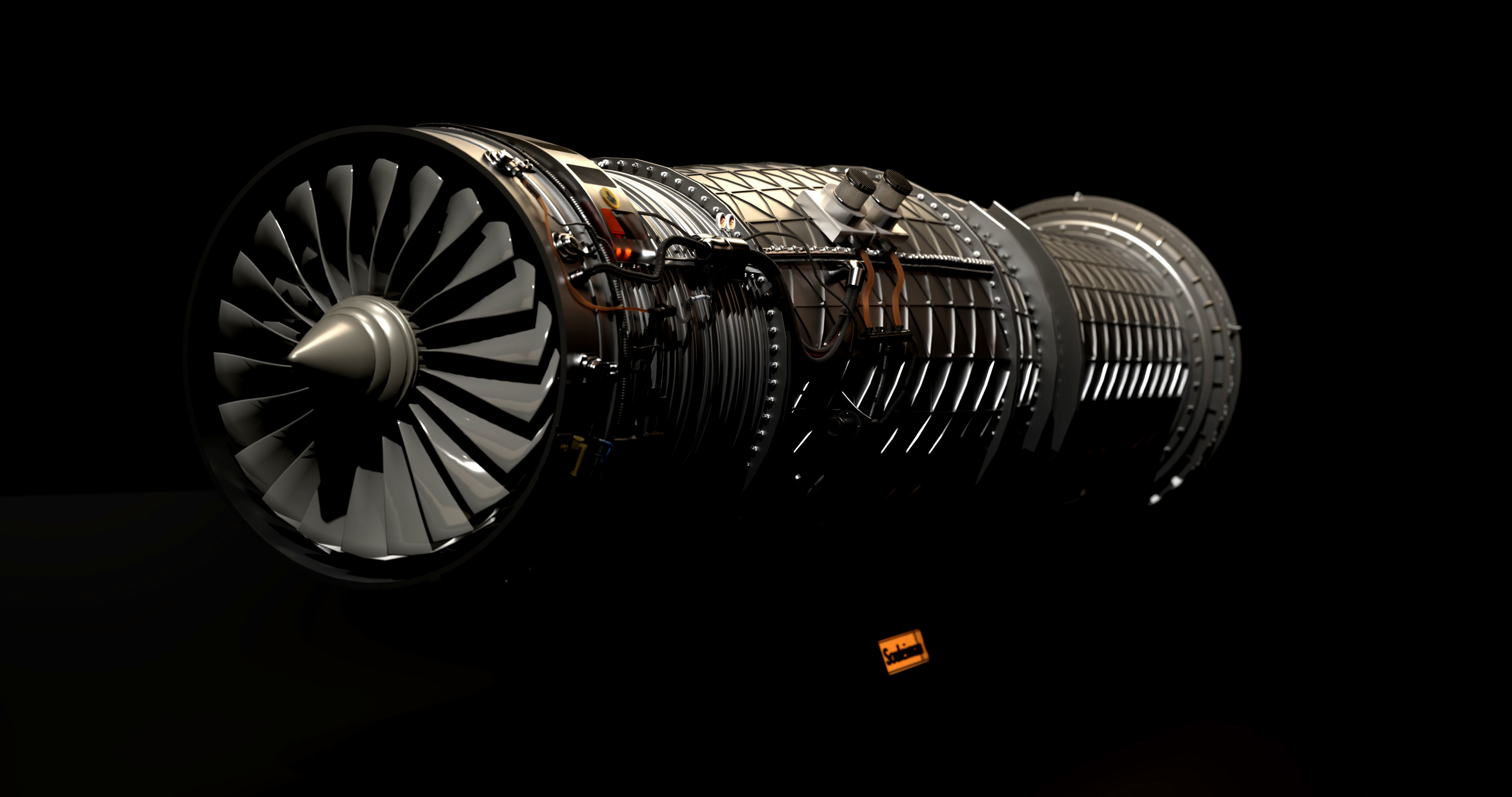 Jet Engine Concept - Turbine 3D model 3D model_7