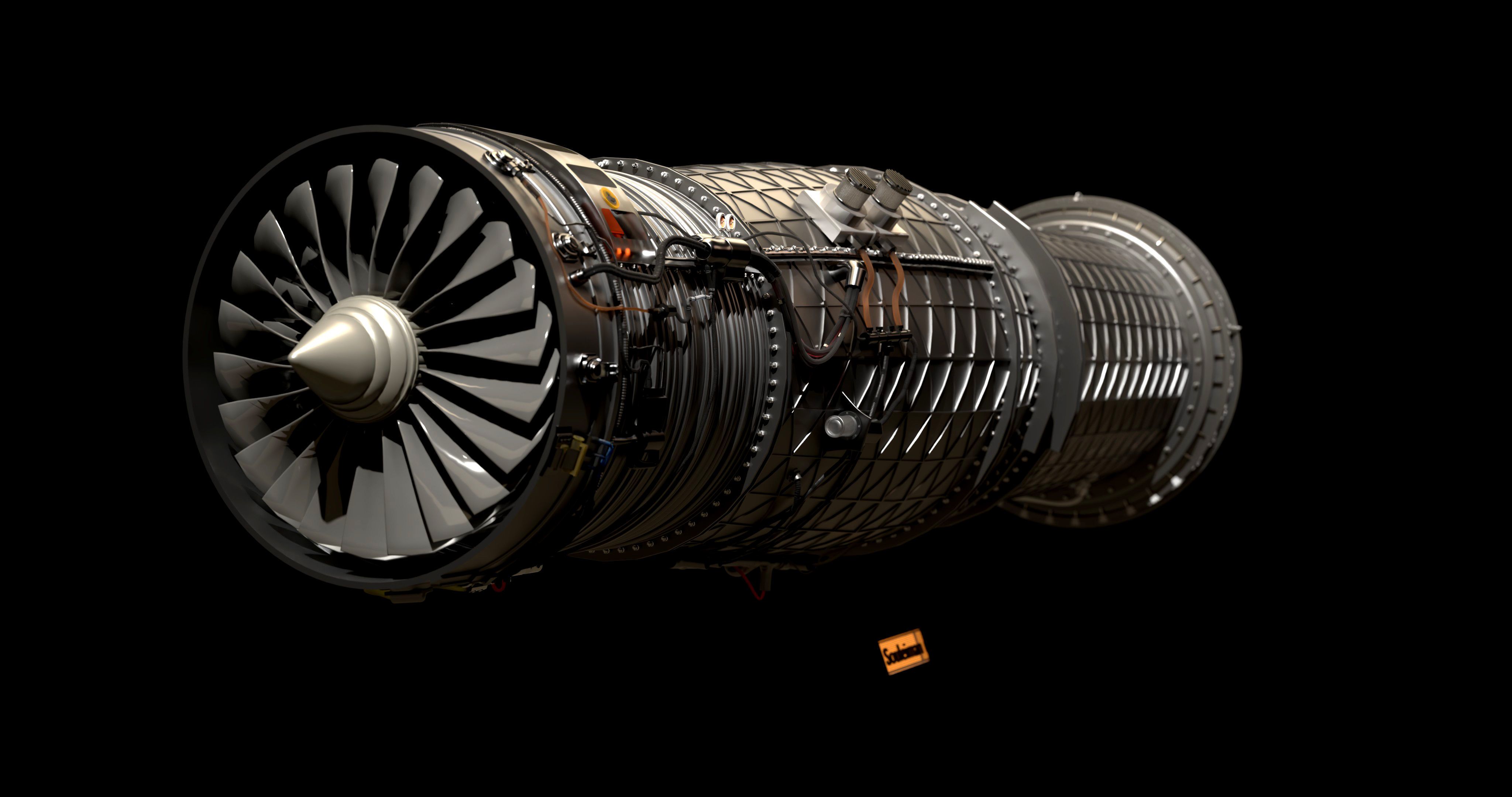 Jet Engine Concept - Turbine 3D model 3D model_2