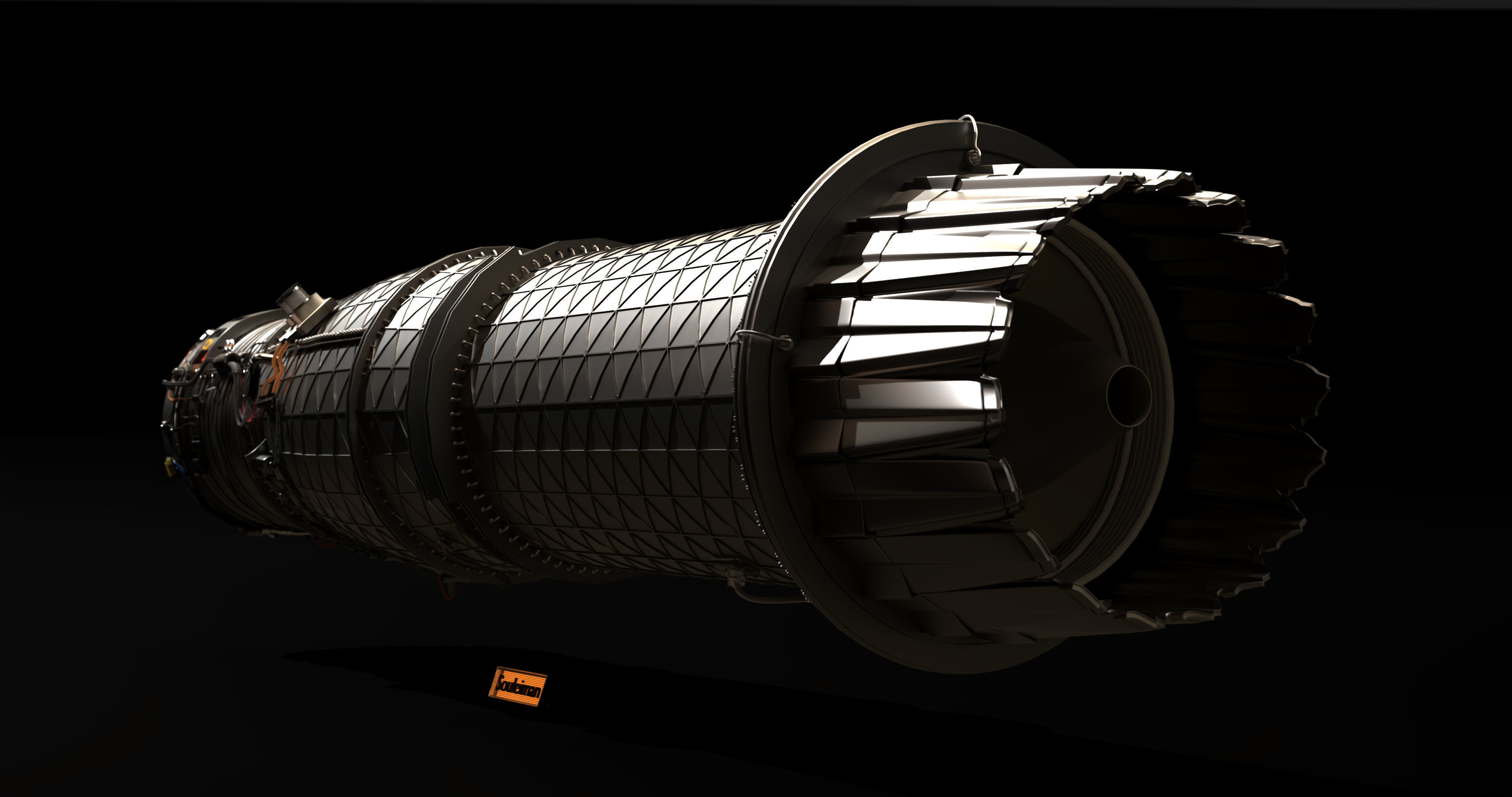 Jet Engine Concept - Turbine 3D model 3D model_4