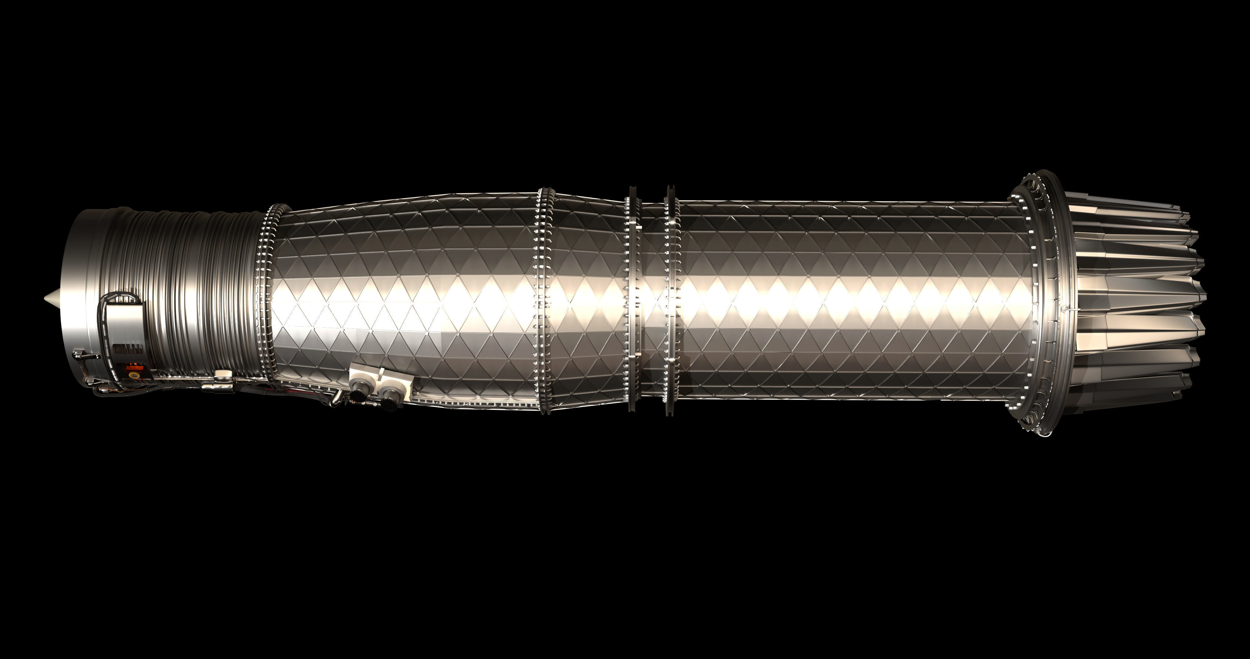 Jet Engine Concept - Turbine 3D model 3D model_5