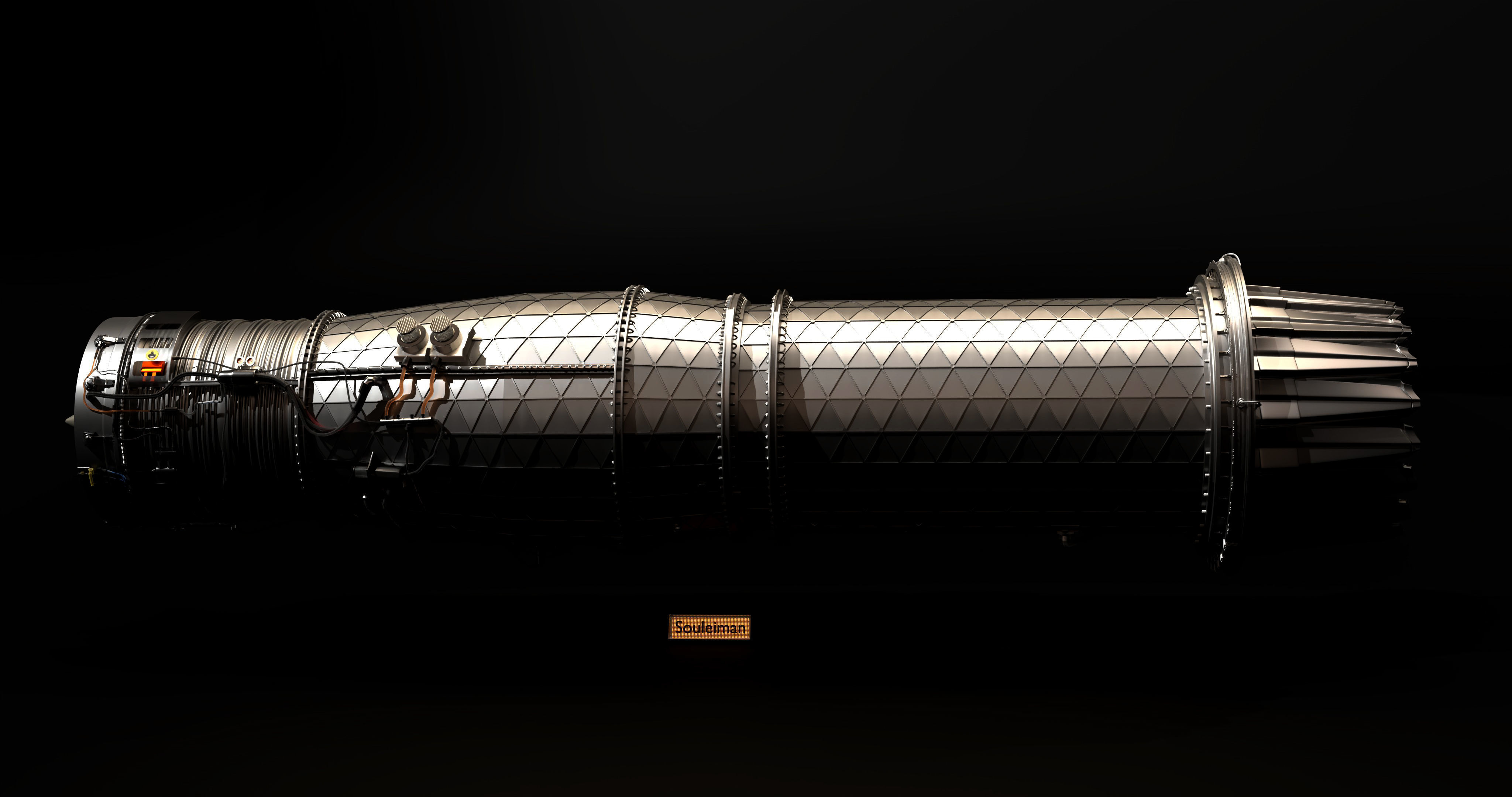 Jet Engine Concept - Turbine 3D model 3D model_6