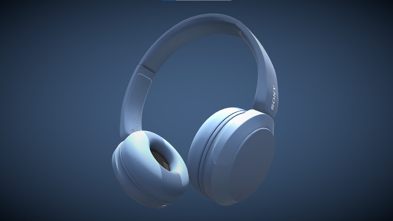 Bluetooth Headphone Sony WH CH52 3D model_6