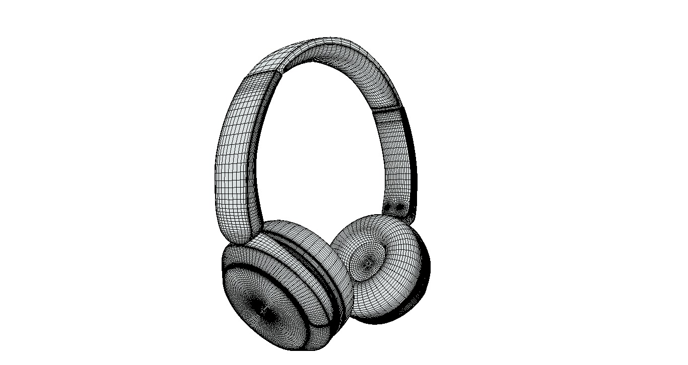 Bluetooth Headphone Sony WH CH52 White 3D model_9