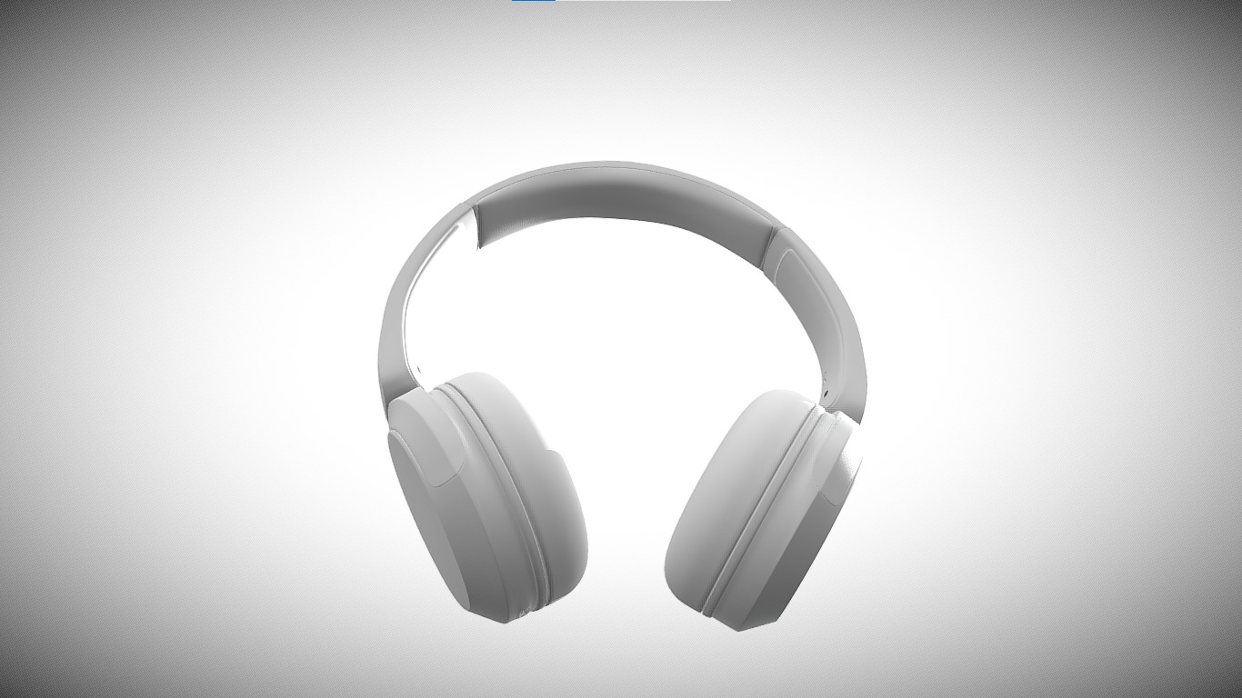 Bluetooth Headphone Sony WH CH52 White 3D model_6