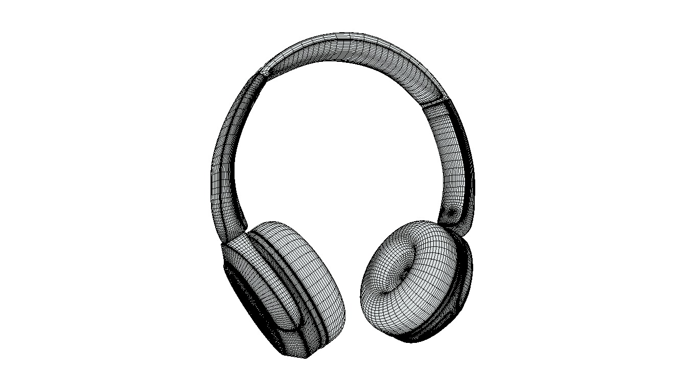 Bluetooth Headphone Sony WH CH52 White 3D model_7